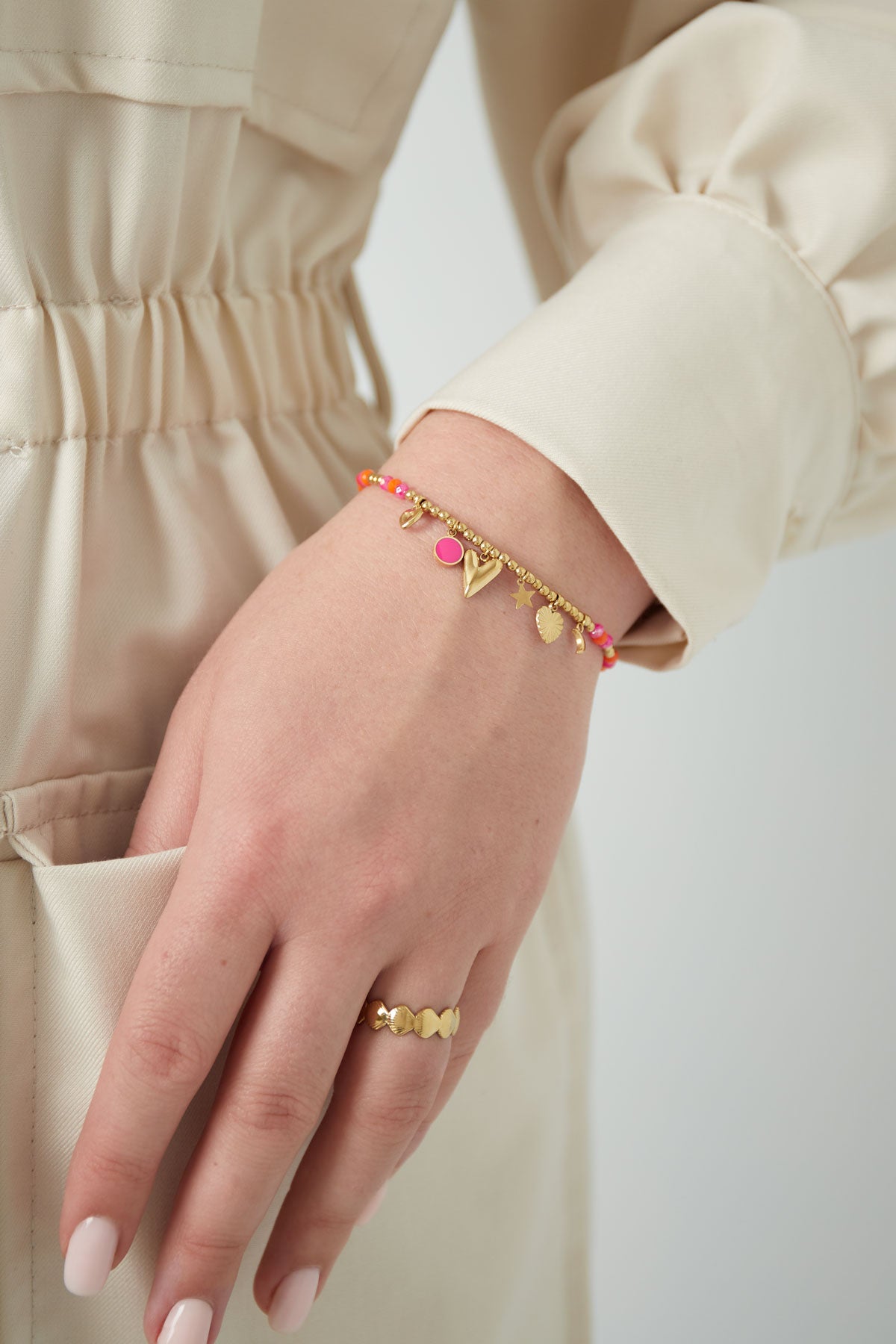 Armband Sommerlächeln - rosa orange
