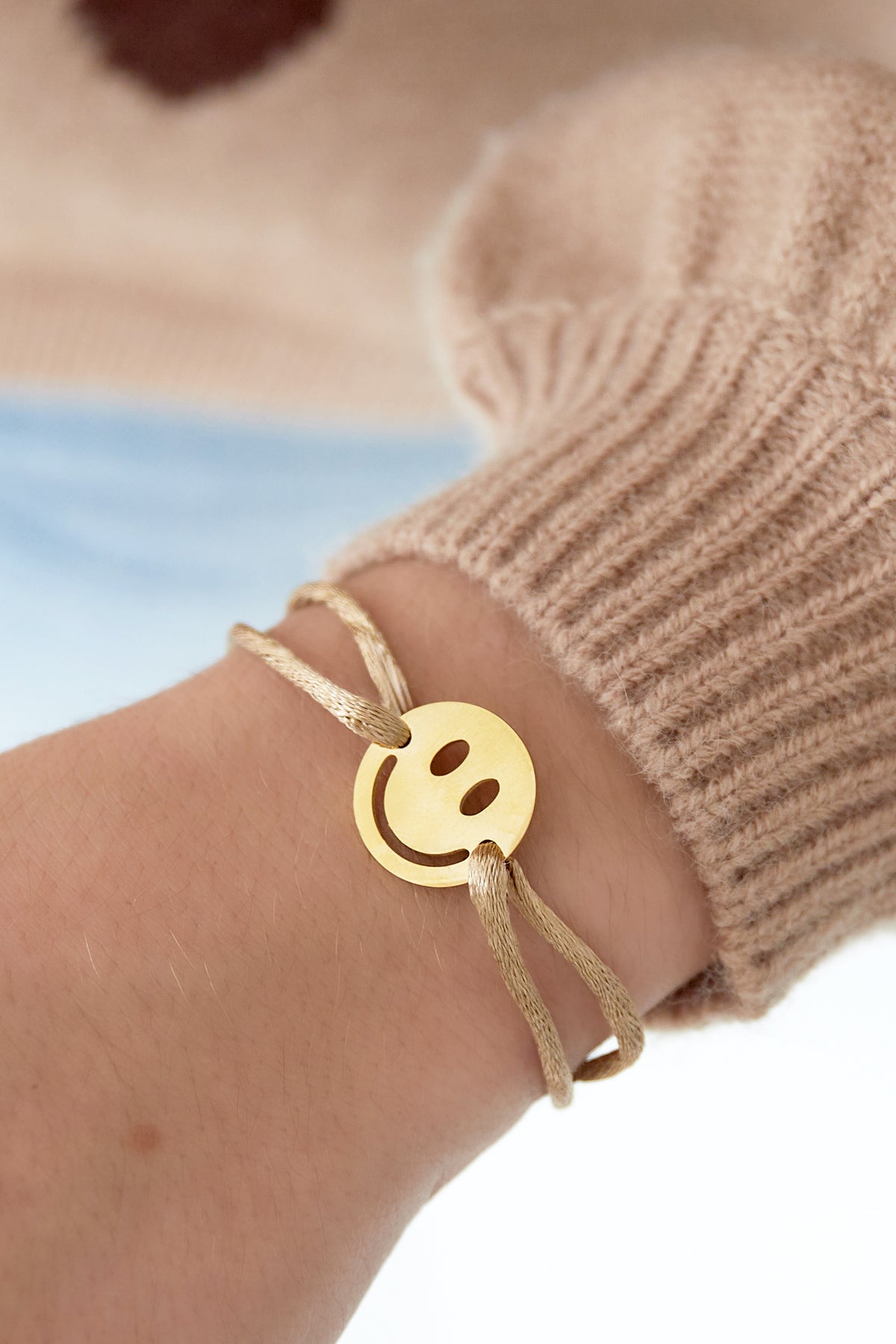 Satinarmband mit Smiley