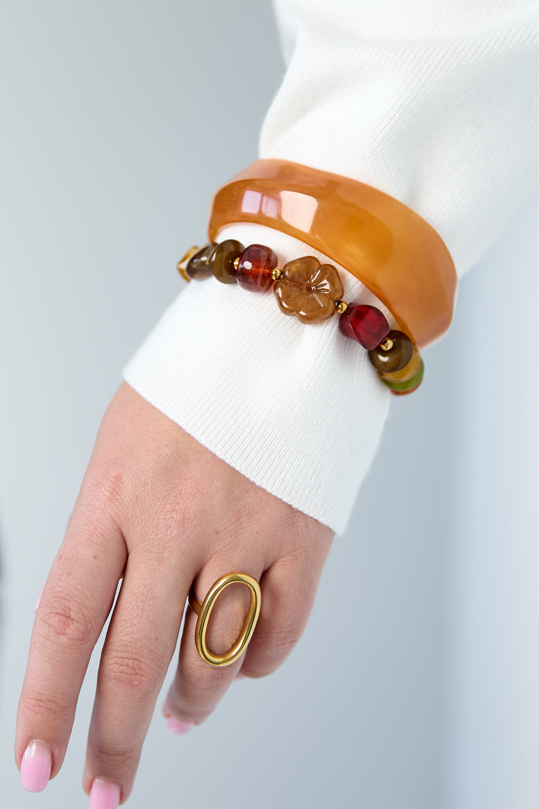 Acryl-Perlenarmbänder, Perlen, Lässige, schlichte Serie, Damenschmuck