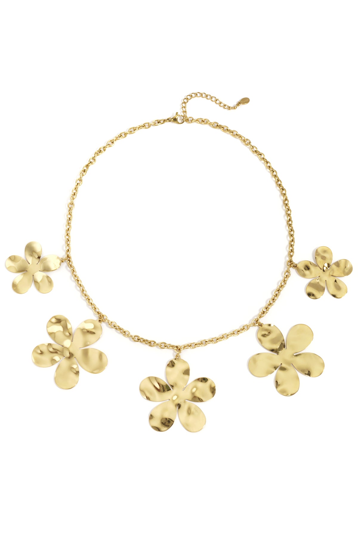 Edelstahl Anhänger Halsketten Blume Casual Täglich Einfache Serie Damenschmuck