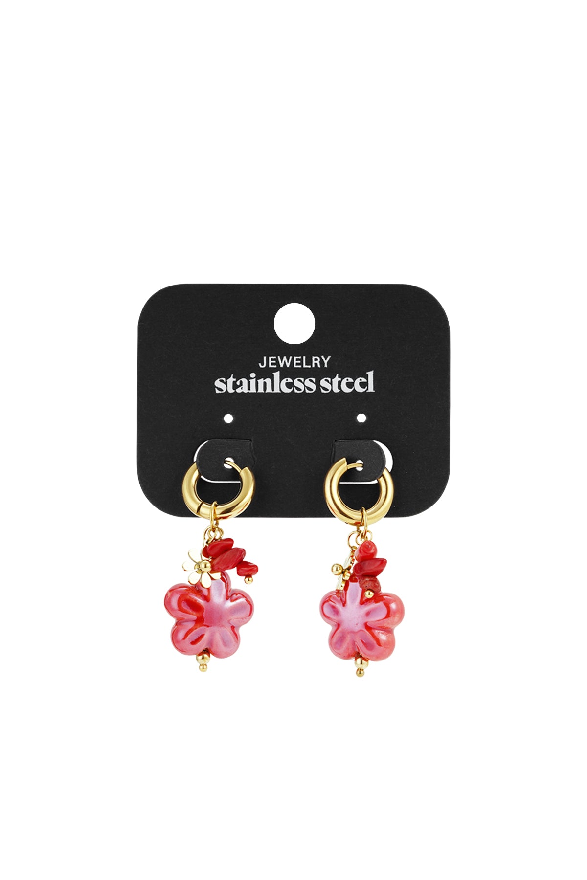 Edelstahl Tropfen Ohrringe Blume Täglich Täglich Einfache Serie frauen schmuck