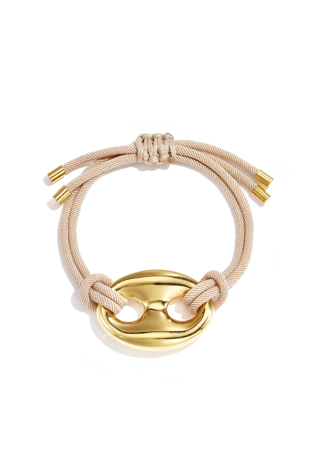Satinarmband mit Knopfdetail