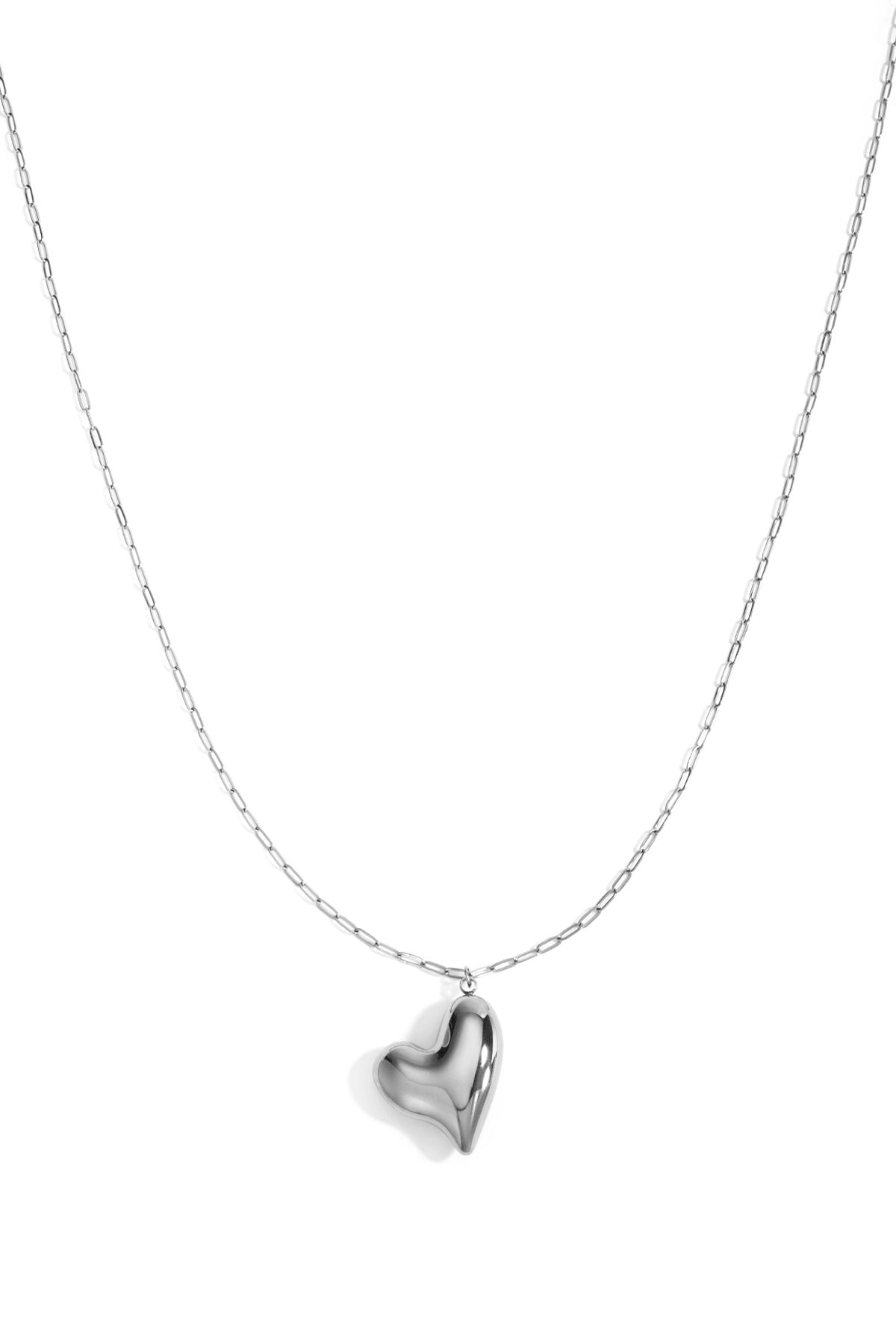 Edelstahl Lange Halsketten Herz Casual Täglich Einfache Serie frauen schmuck
