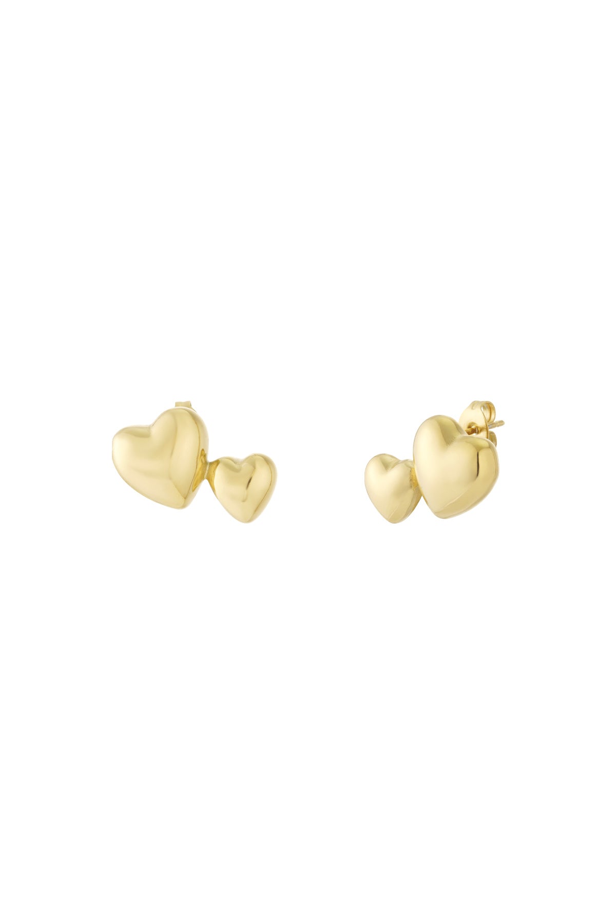Edelstahl Ohrstecker Herz Casual Daily Simple Serie Damenschmuck