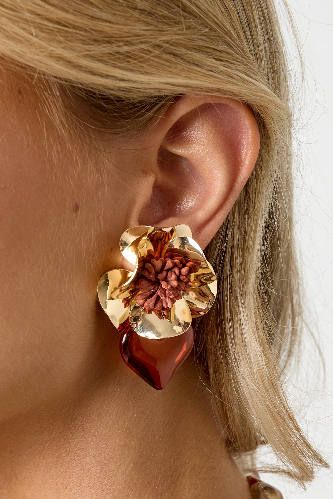 Eisen Tropfen Ohrringe Blume Täglich Ethnische Serie frauen schmuck