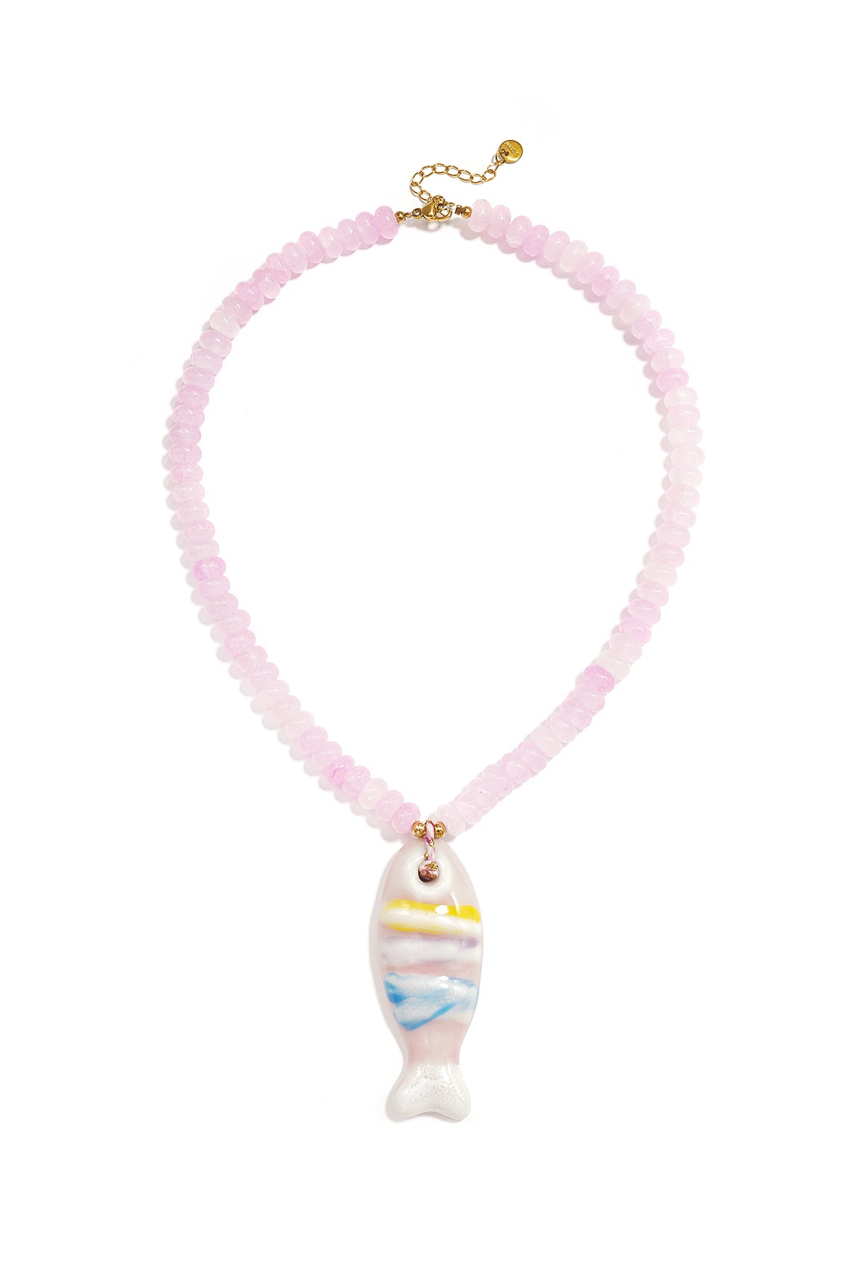 Keramik-Perlenketten, Fischmotiv, Urlaubs-/Strandmotiv, romantische Serie, Damenschmuck