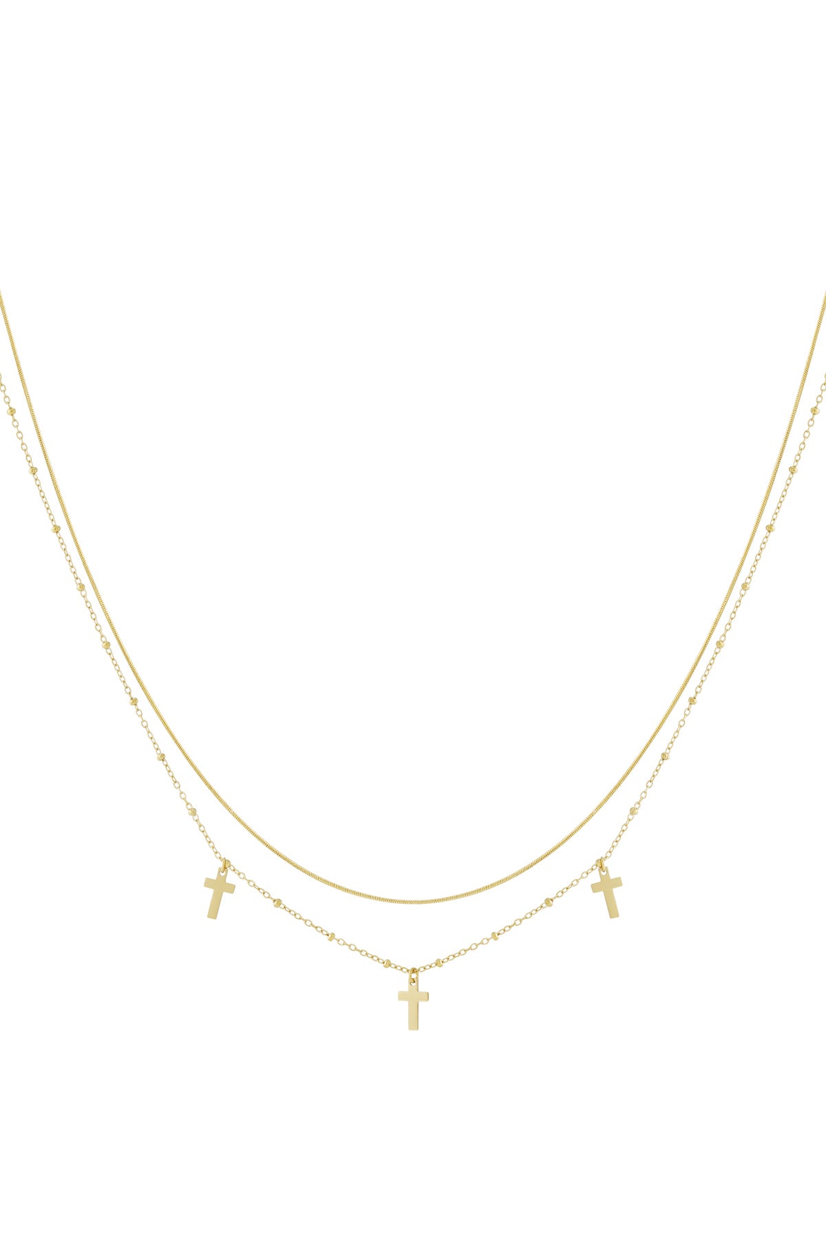 Mehrlagige Halsketten Kreuz Casual Daily Simple Series Damenschmuck