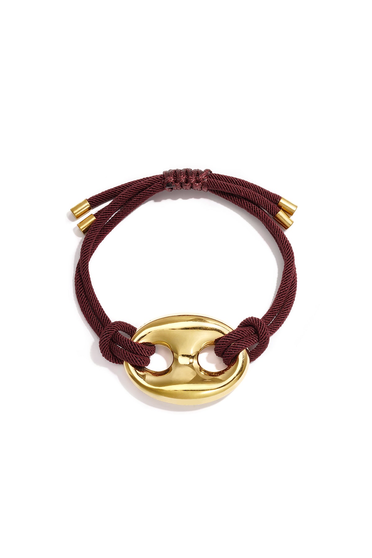 Satinarmband mit Knopfdetail