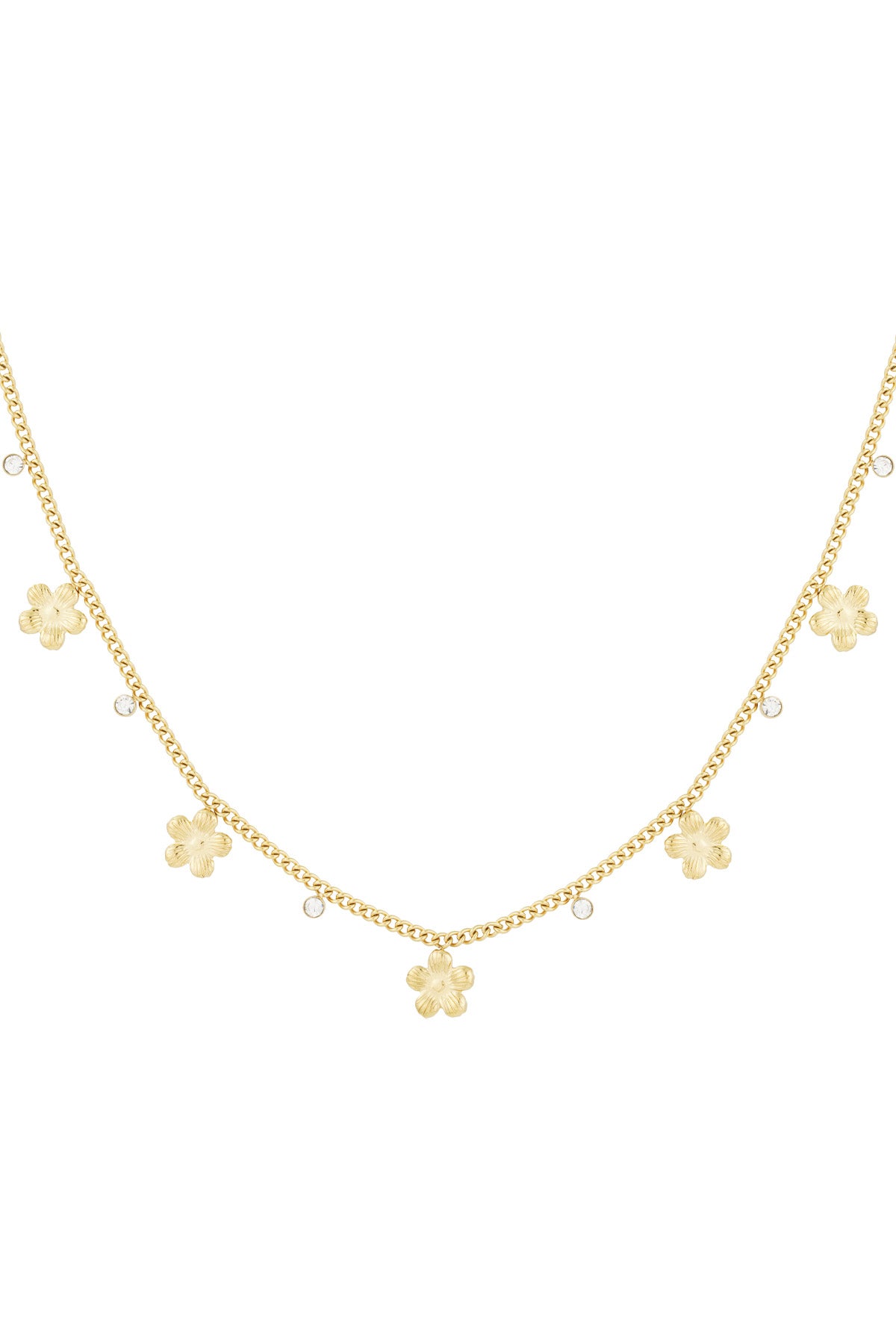Schimmernde Blumenkette - Goldfarben