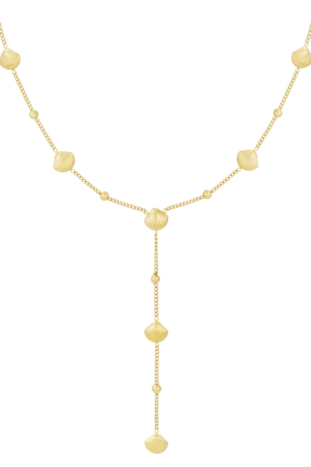 Muschel-Serenade-Halskette – Goldfarben