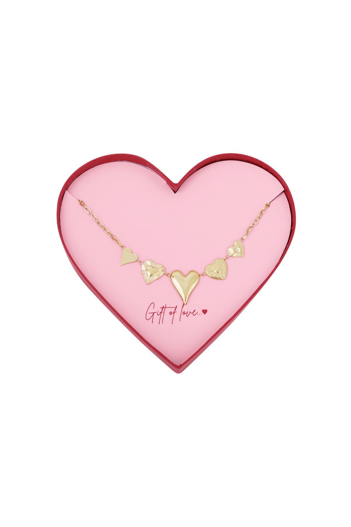Geschenk der Liebe Edelstahl-Liebeskette - Goldfarben