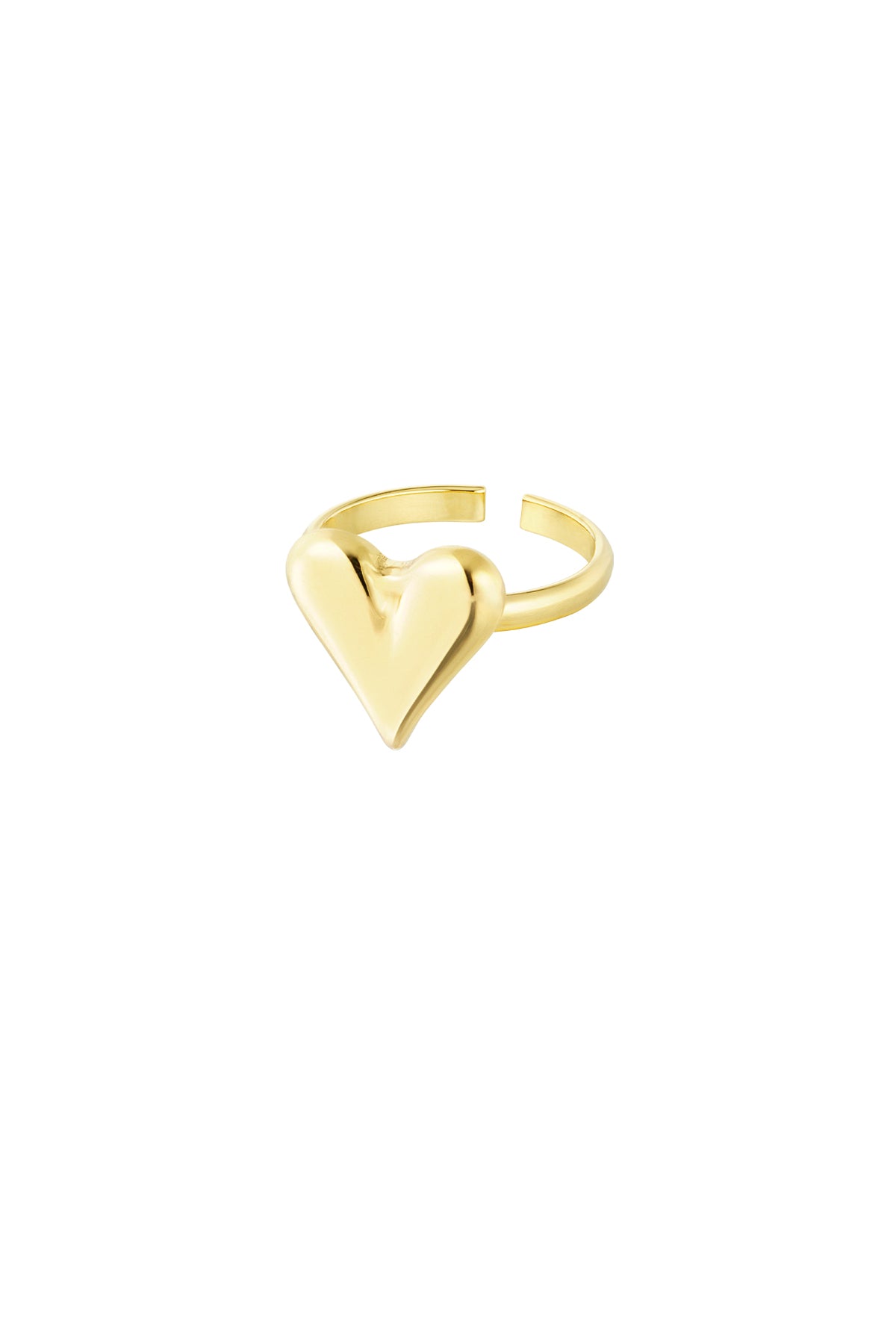 Edler Herzring – Goldfarbe - Goldfarbefarbe