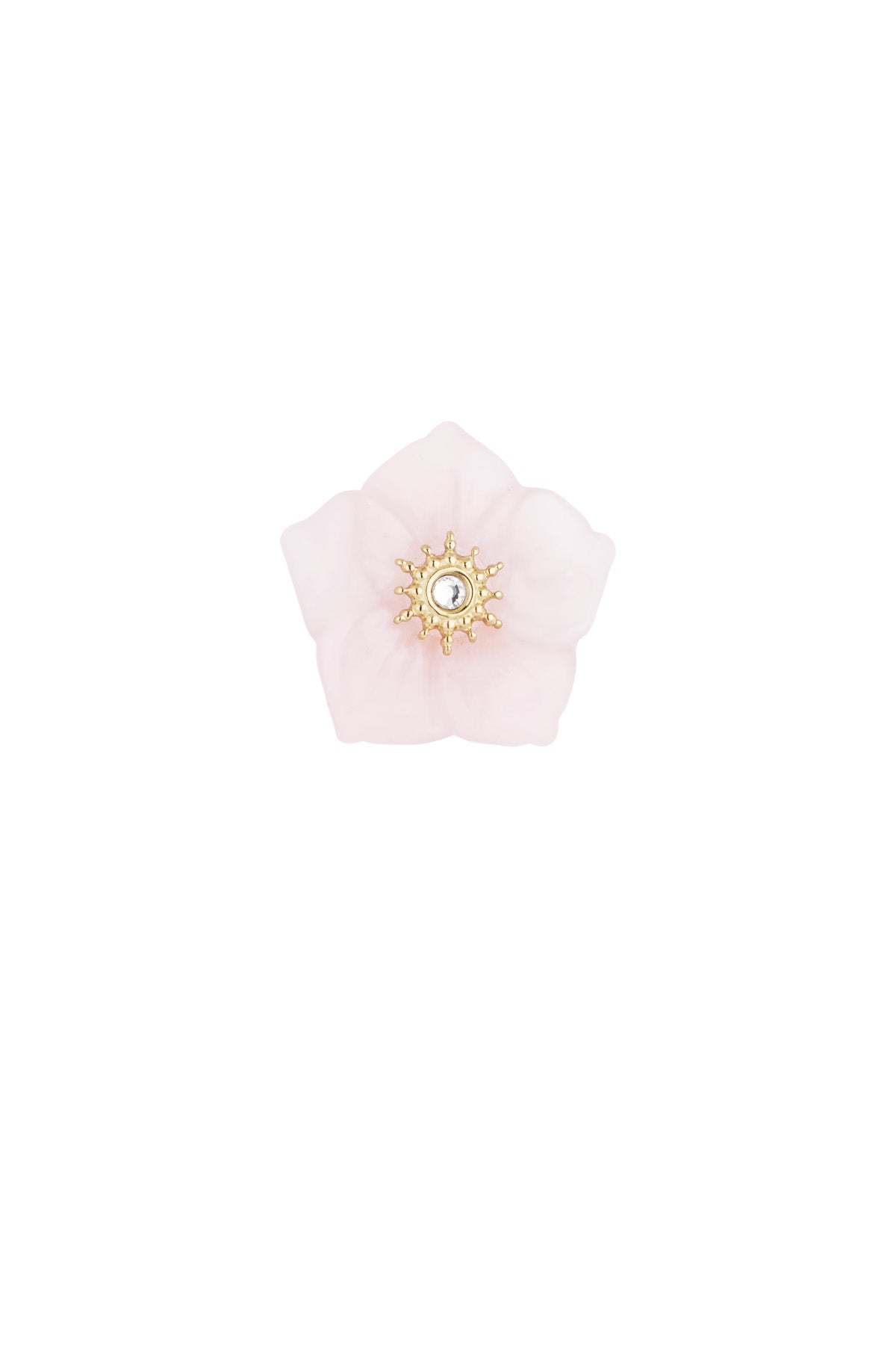 Ring mit floralem Glückseligkeitssymbol - Goldfarben