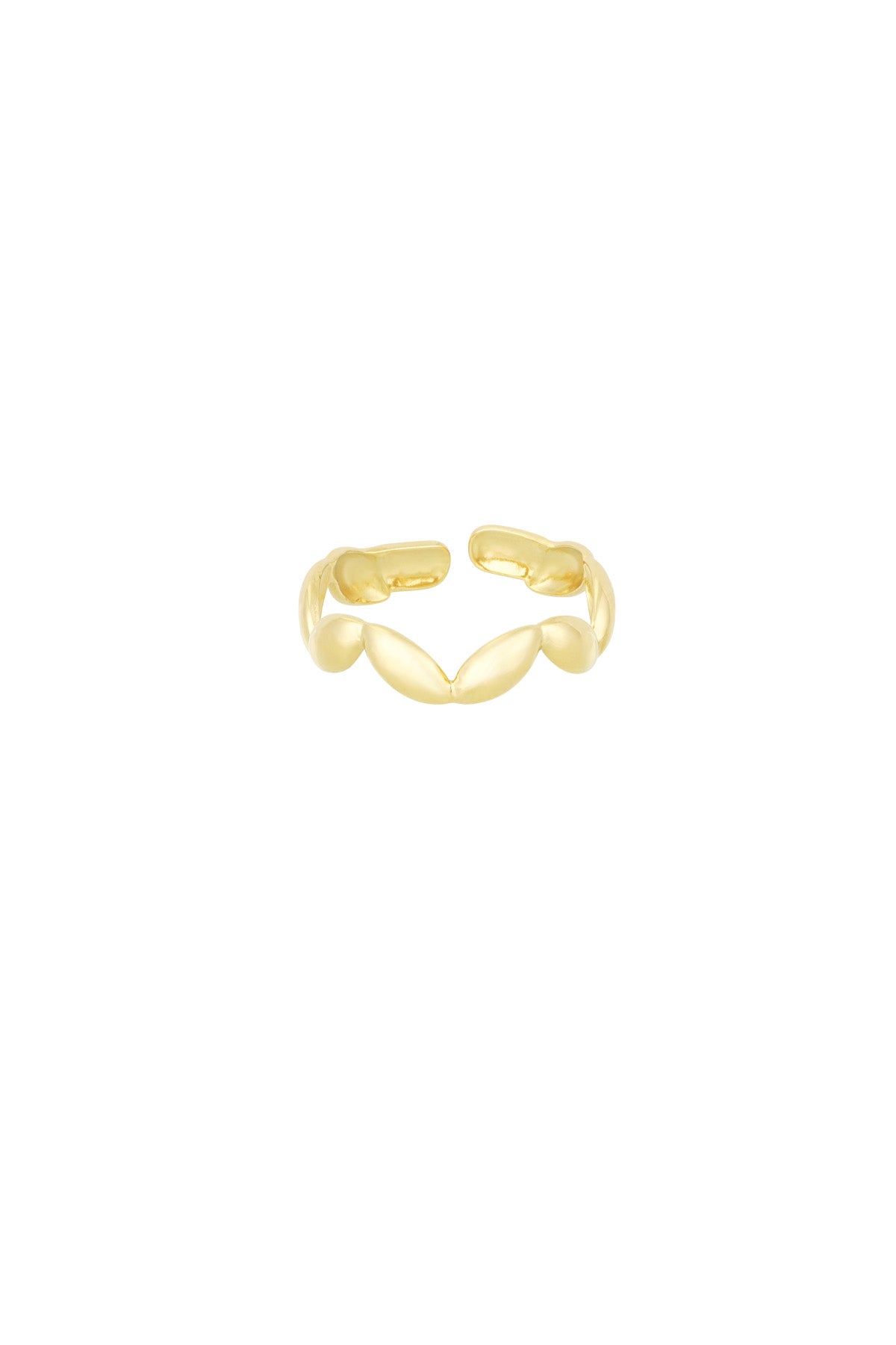 Gewellter Wunderring - Goldfarben