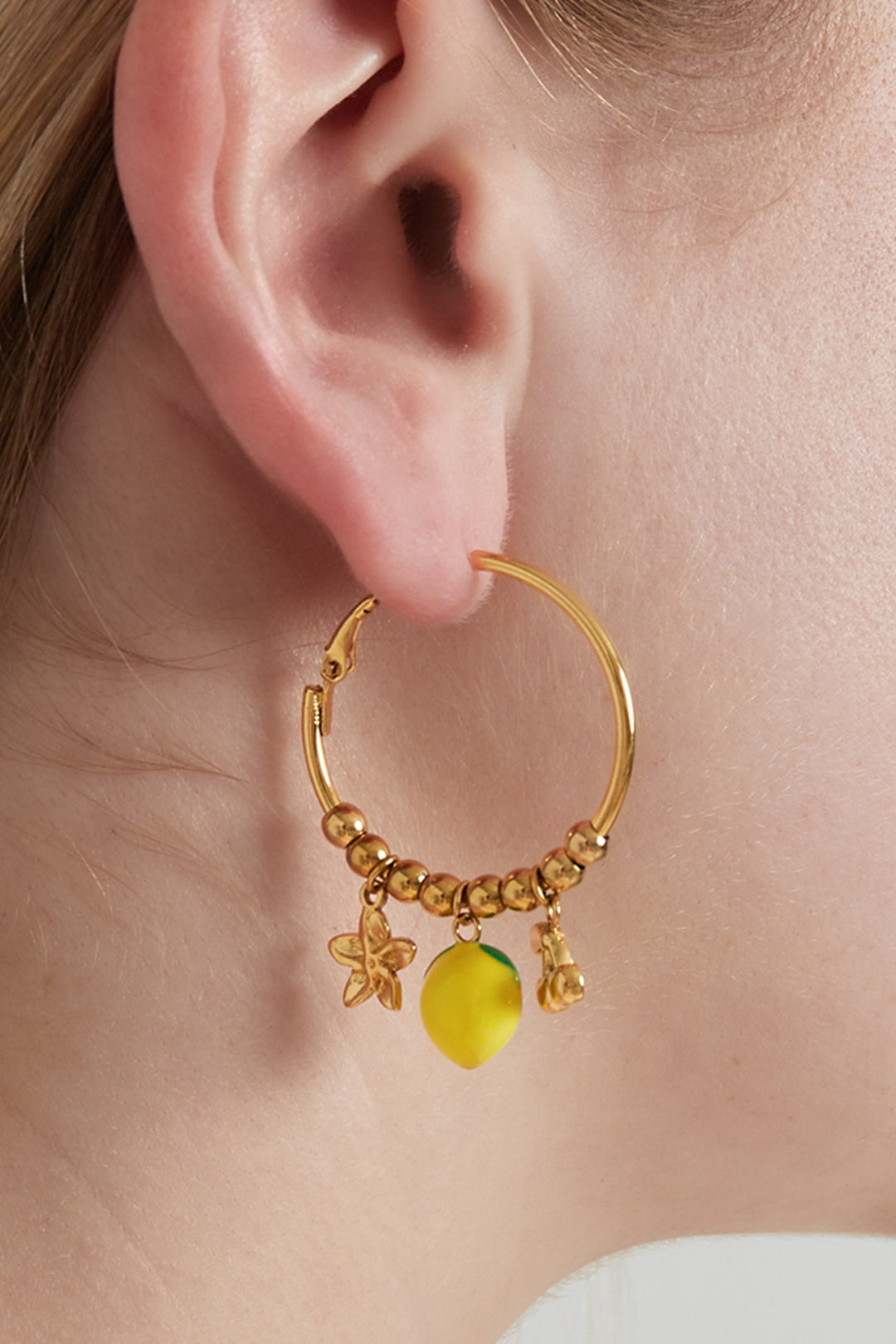 Zitrone mit Kirsche Ohrringe