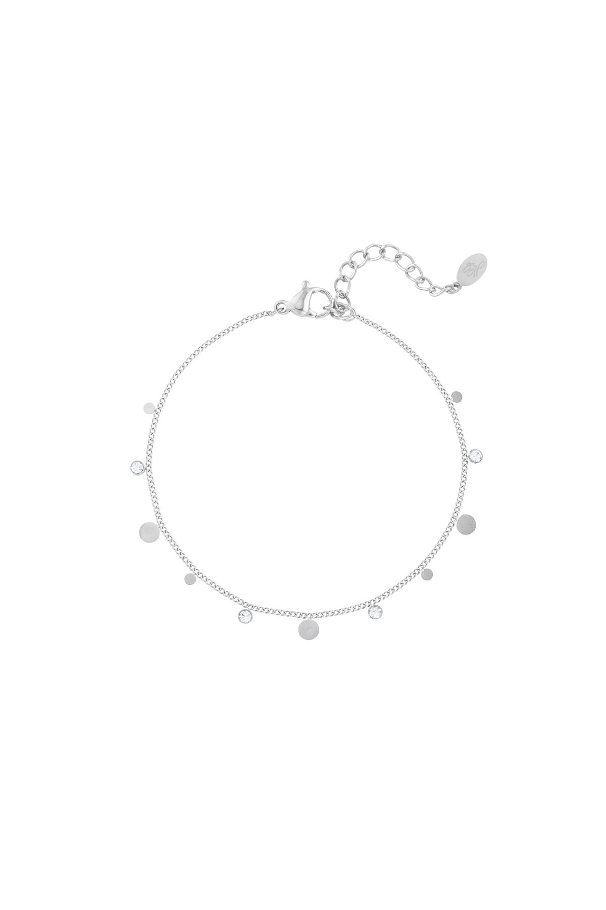 Armband einfach mit Strassdetails Goldfarbe Edelstahl