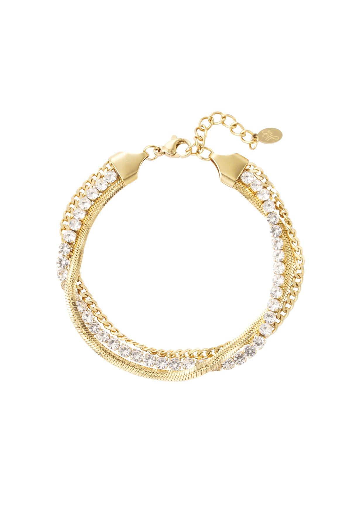 Armband mit doppelter Steinschicht