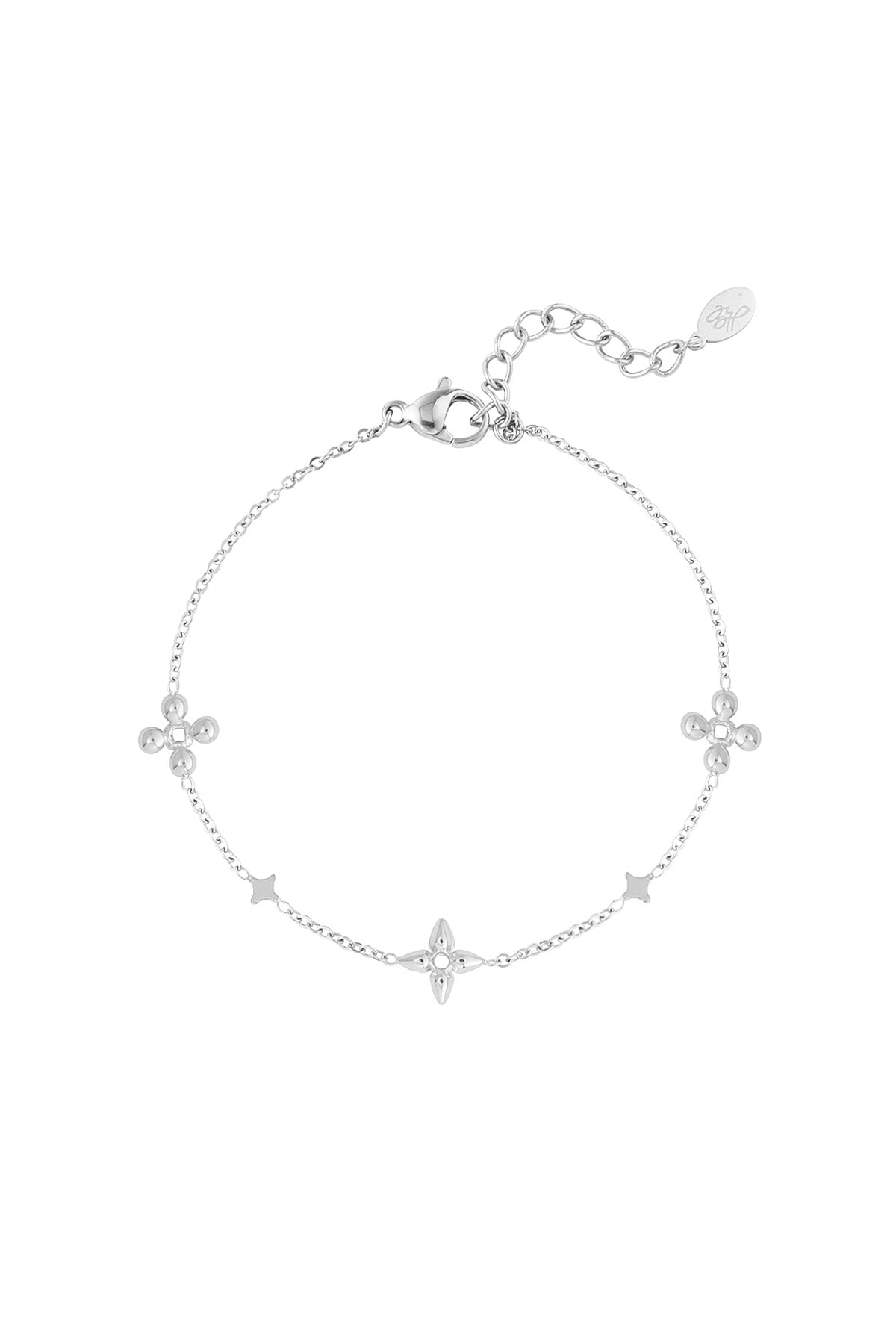 Blumen-Party-Armband – Silber