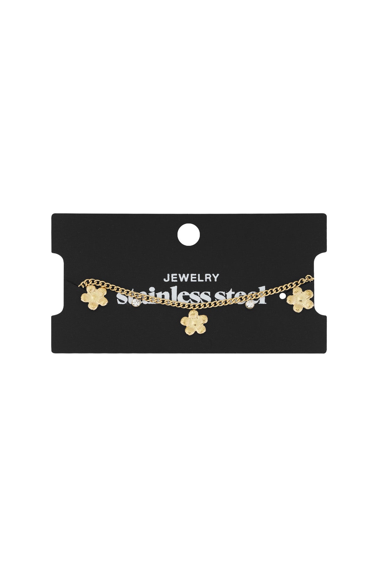 Schimmerndes Blumenarmband - Goldfarben