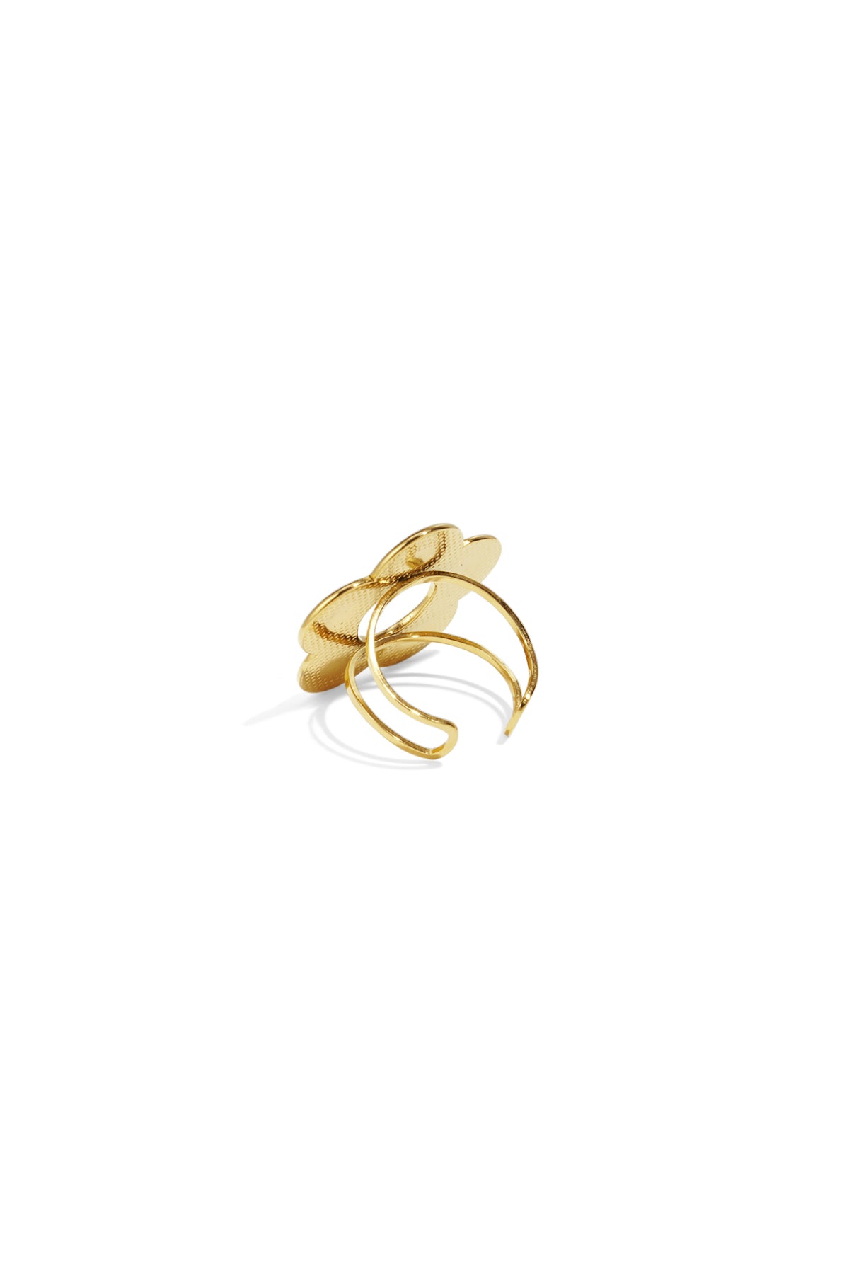 Edelstahl Statement Ringe Blume Casual Daily Simple Serie Damenschmuck