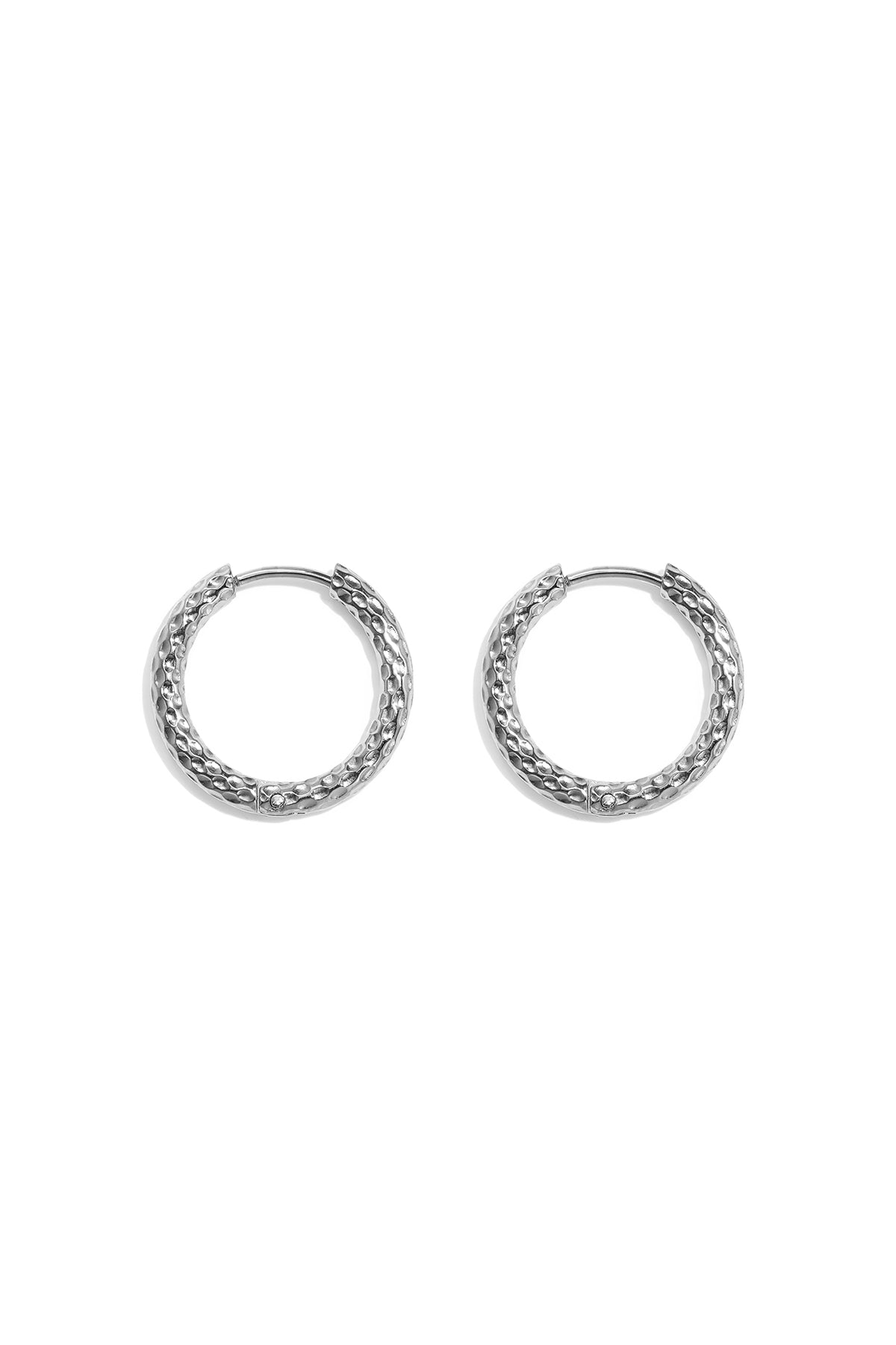 Edelstahl-Creolen, schlicht, elegant, für jeden Tag – Damenschmuck