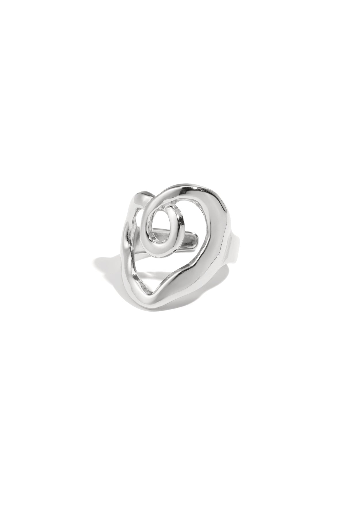 Edelstahl Statement Ringe unregelmäßige Form Casual Daily Simple Serie Damenschmuck