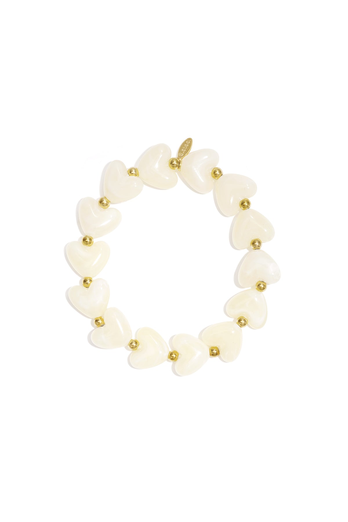 Elastisches Herzperlenarmband