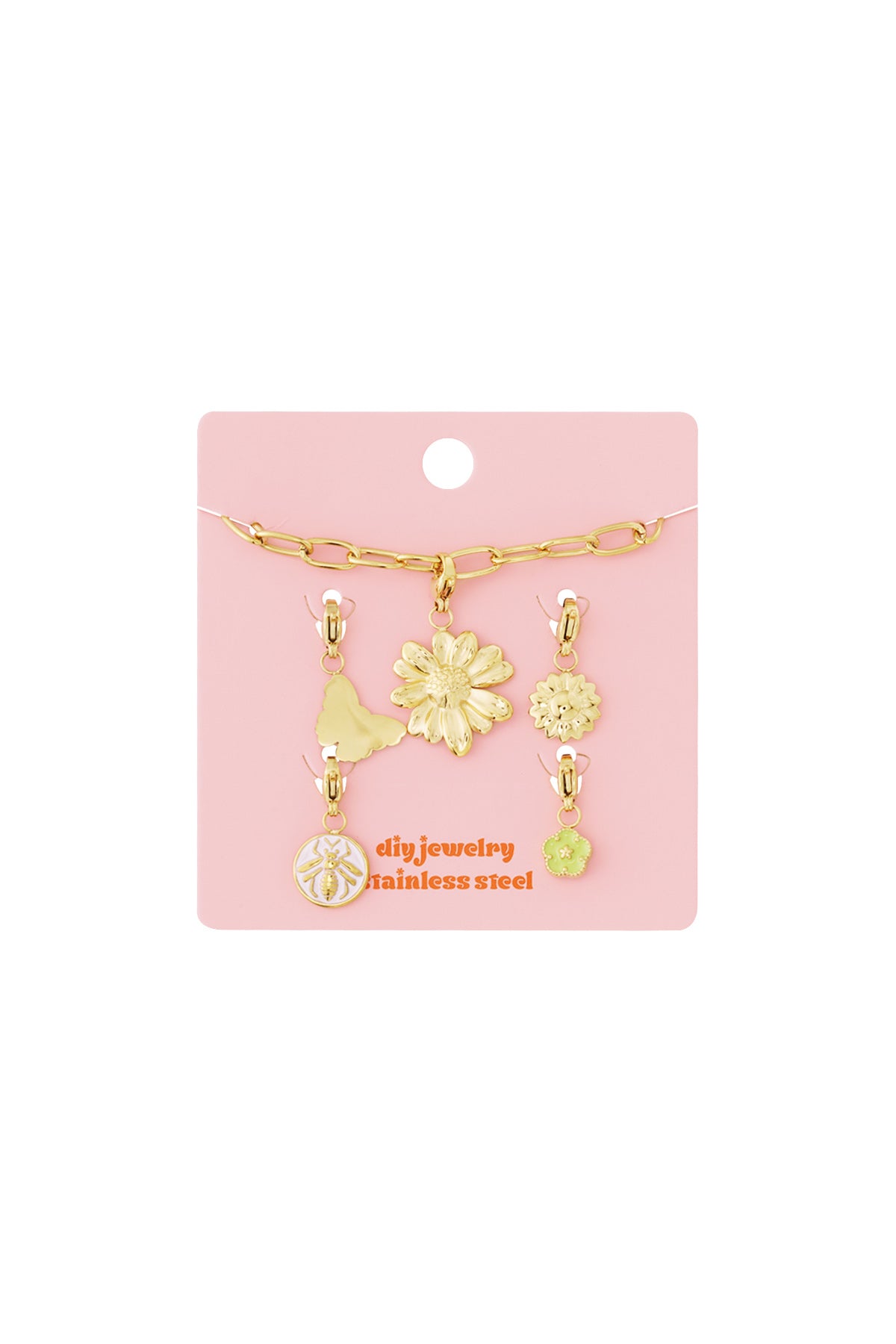 Detailliertes Blumen-DIY-Armband