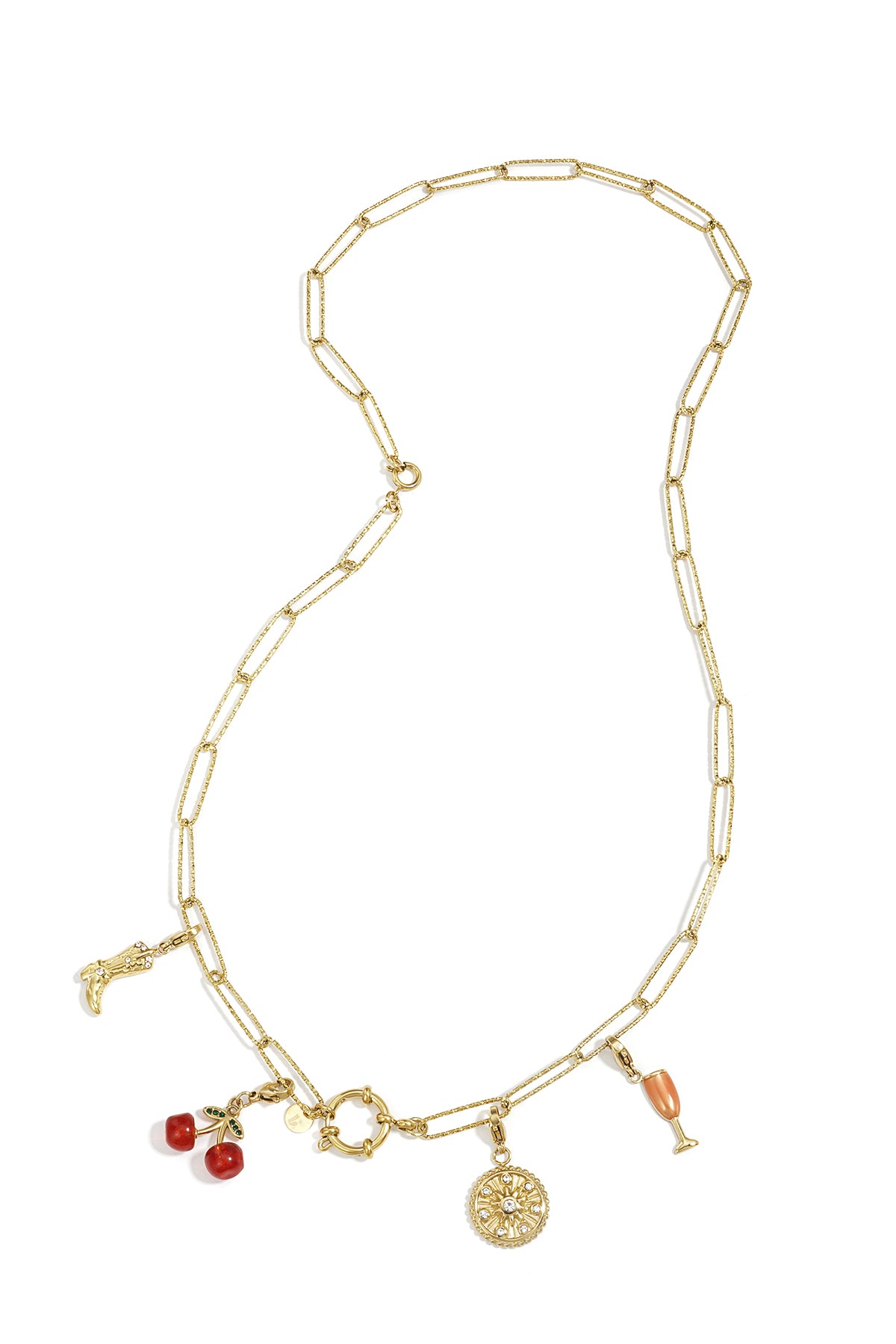 2-in-1 Halskette und Armband mit strukturierten Gliedern