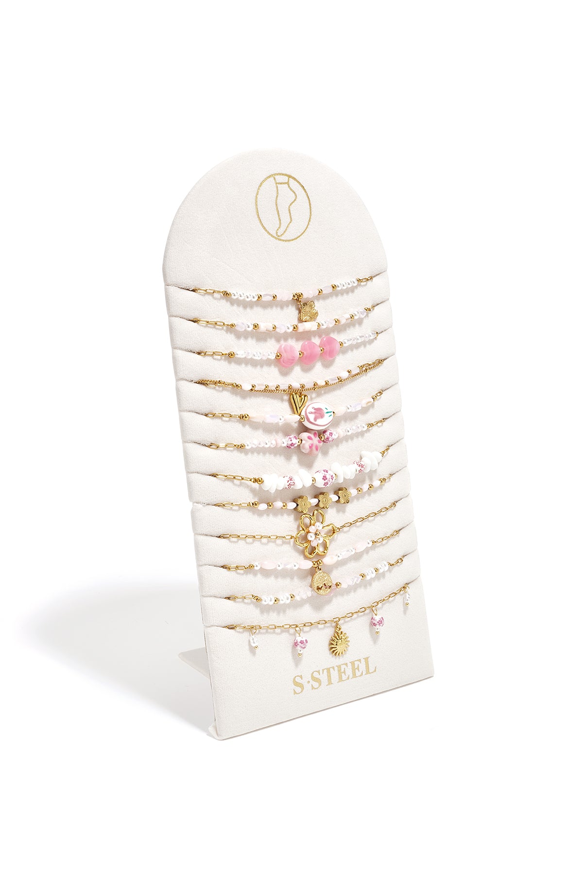 Keramik-Fußkettchen-Set, Blumen-Urlaubs-/Strand-Romantik-Serie, Damenschmuck