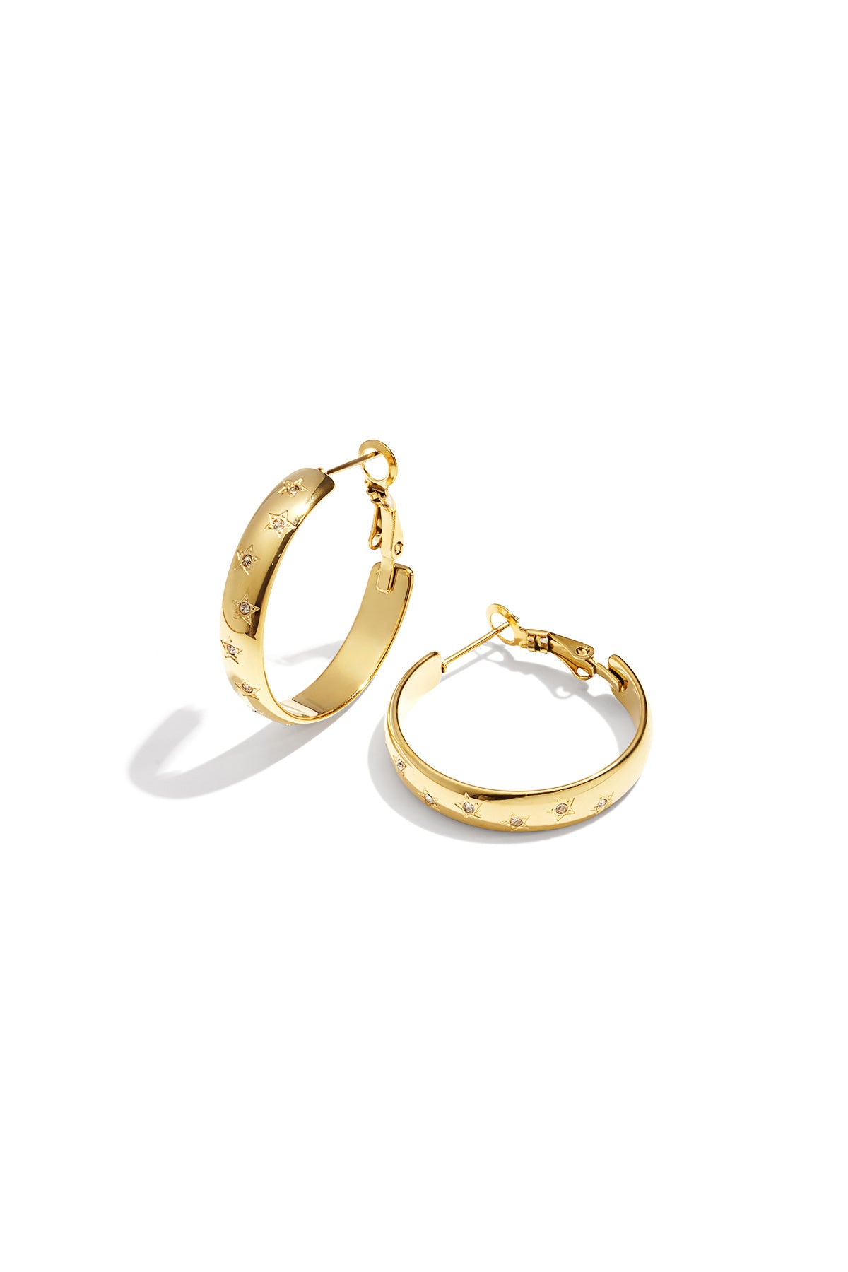 Trendige Star Hoops Ohrringe