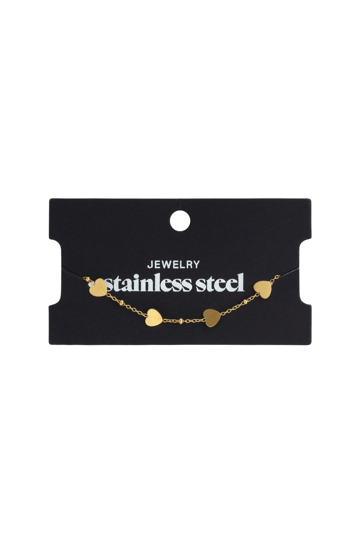 Edelstahl-Kettenarmbänder Herz Casual Daily Simple Series Damenschmuck