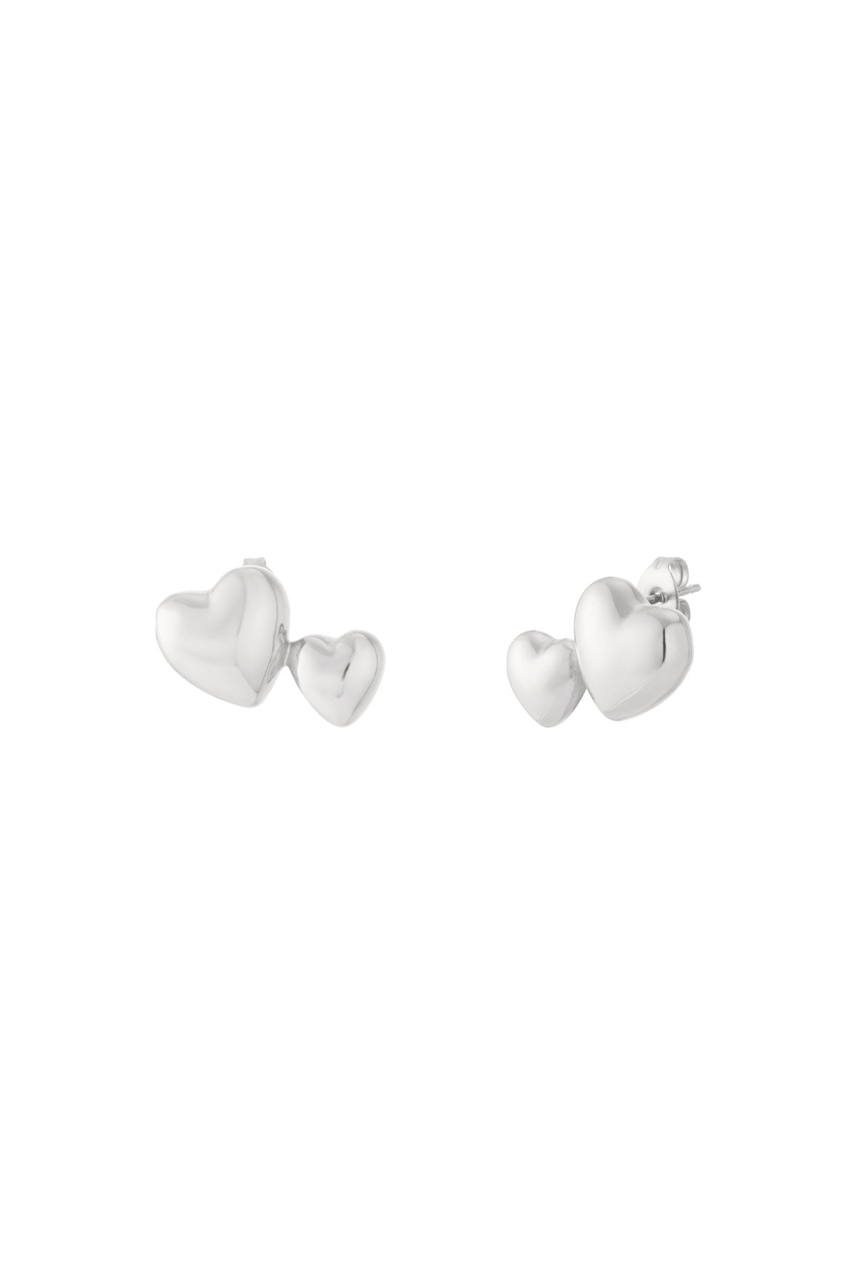 Edelstahl Ohrstecker Herz Casual Daily Simple Serie Damenschmuck