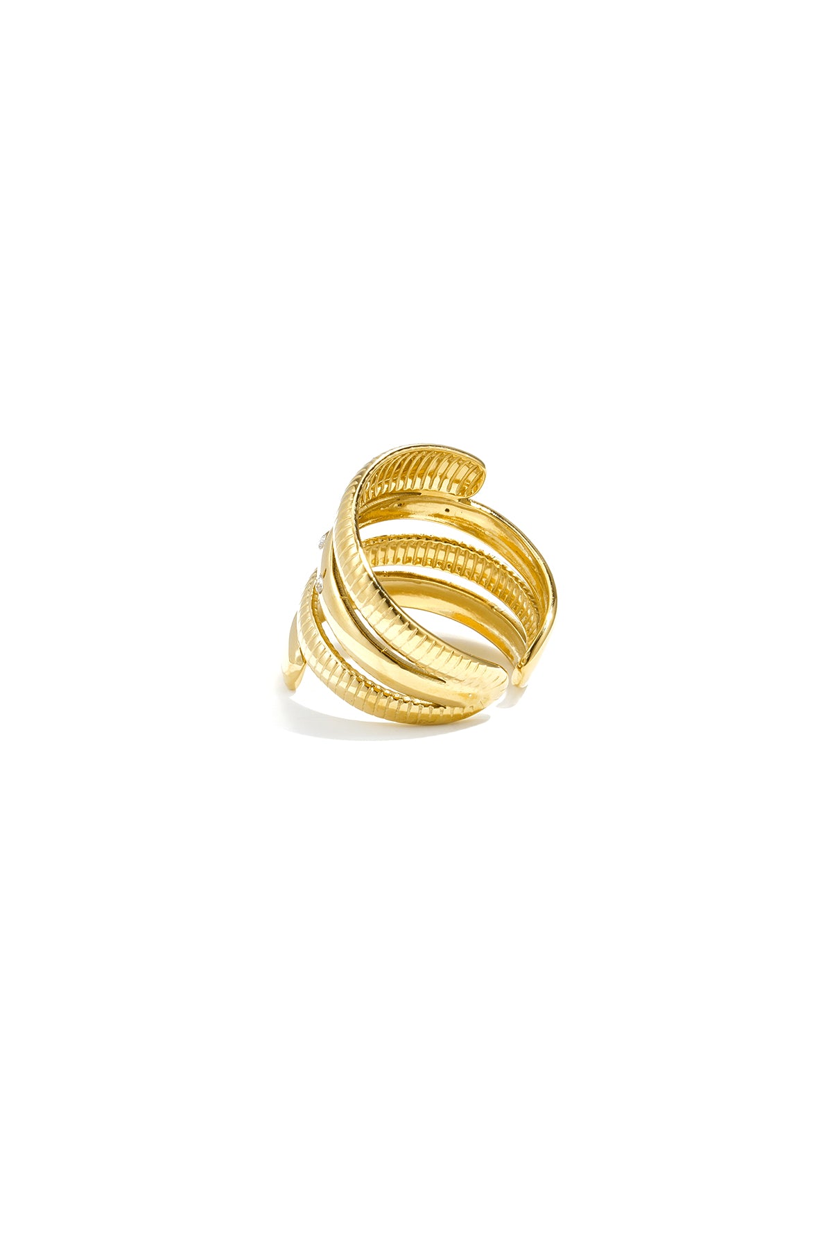 Mehrlagiger Ring mit Streifenmuster