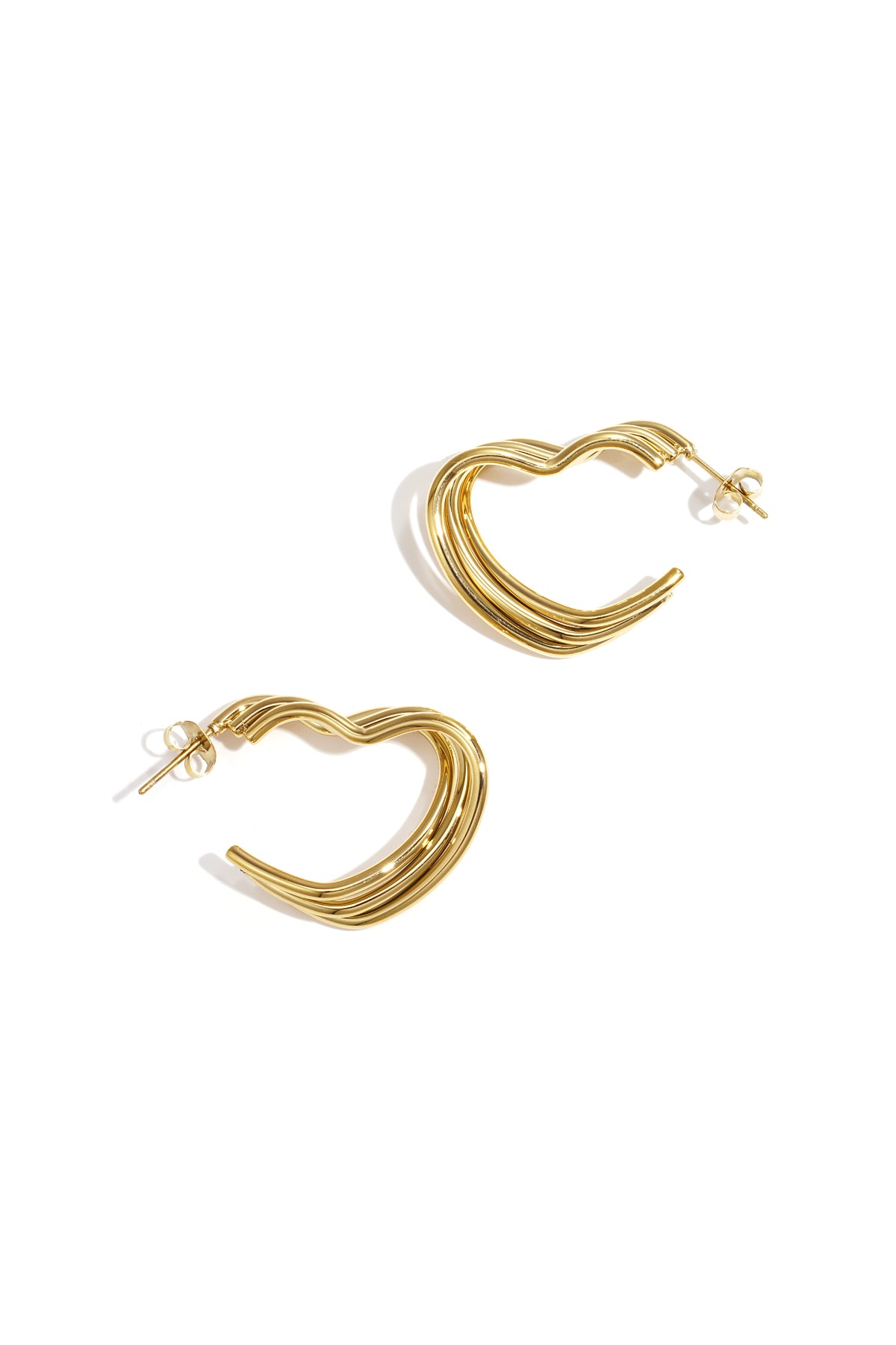 Edelstahl Creolen Herz Casual Täglich Einfache Serie frauen schmuck