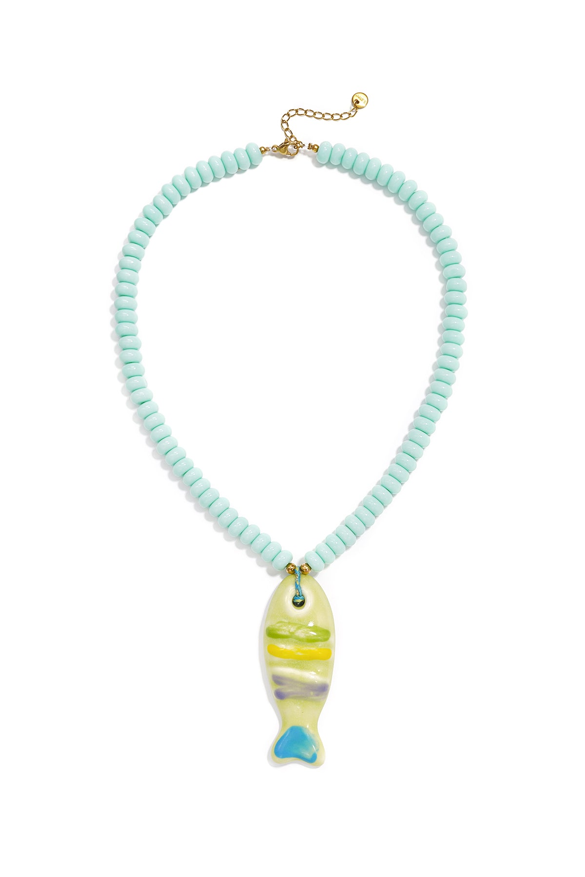 Keramik-Perlenketten, Fischmotiv, Urlaubs-/Strandmotiv, romantische Serie, Damenschmuck