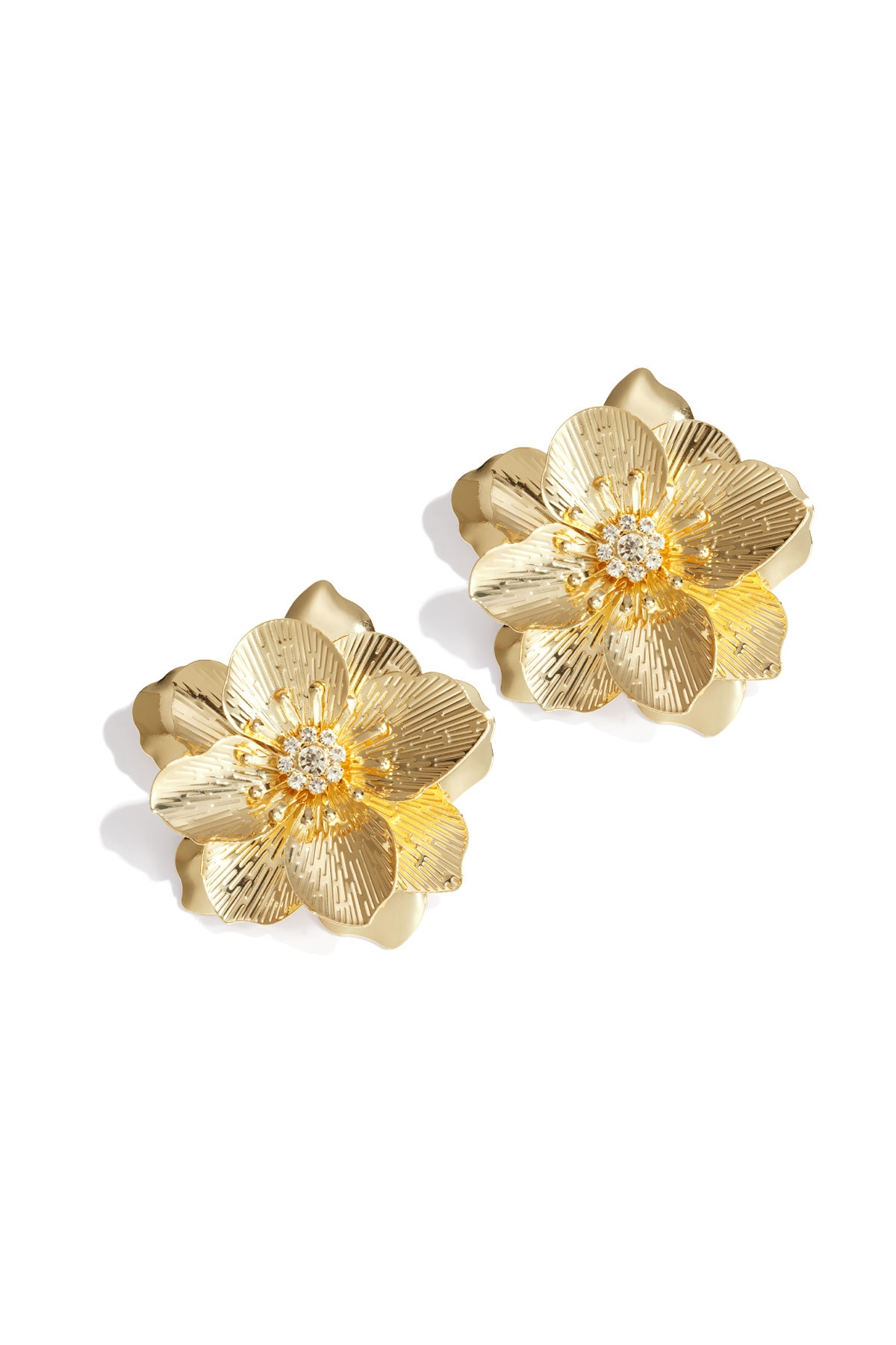 Große luxuriöse Blumenohrringe