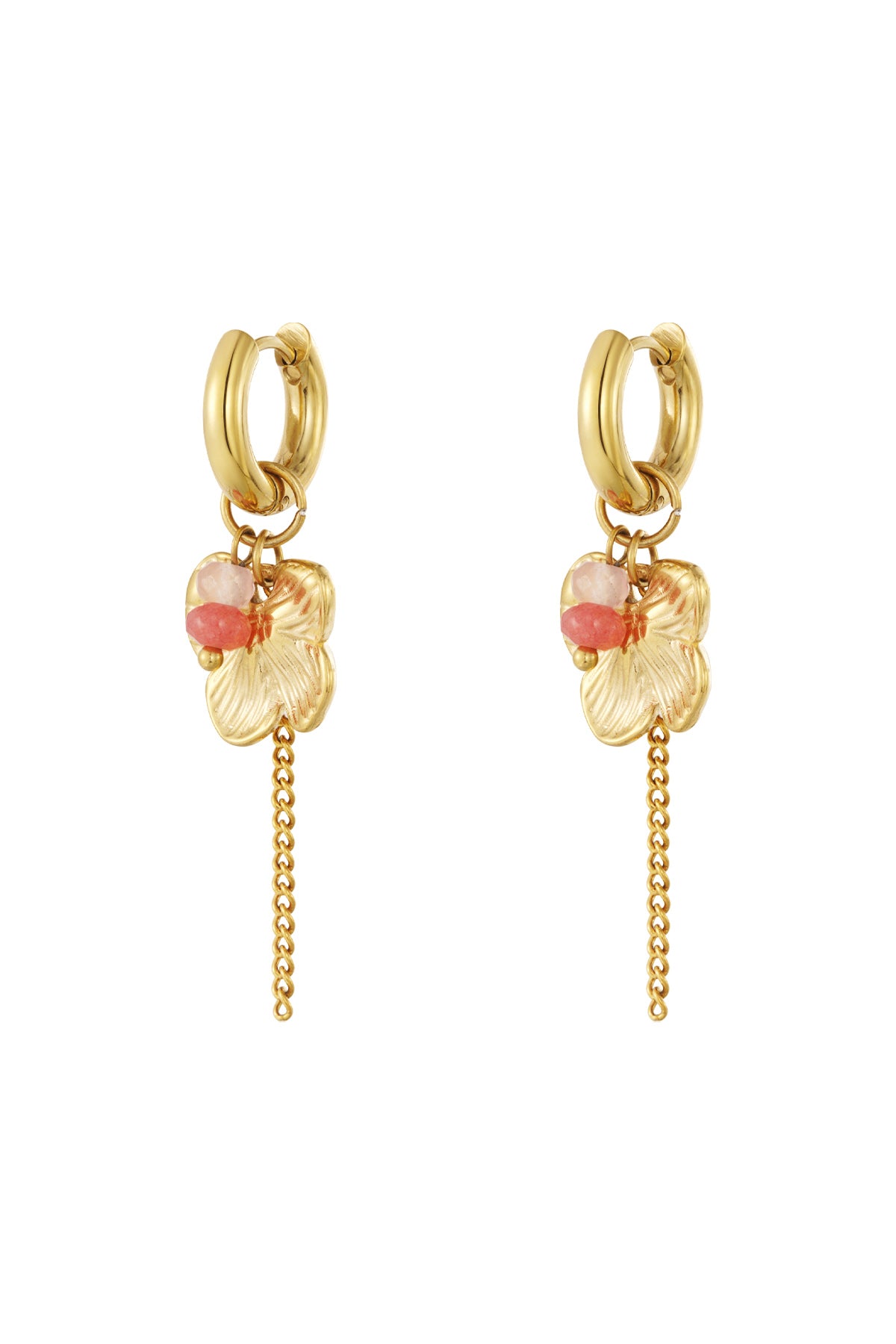 Edelstahl Tropfen Ohrringe Blume Casual Täglich Einfache Serie frauen schmuck