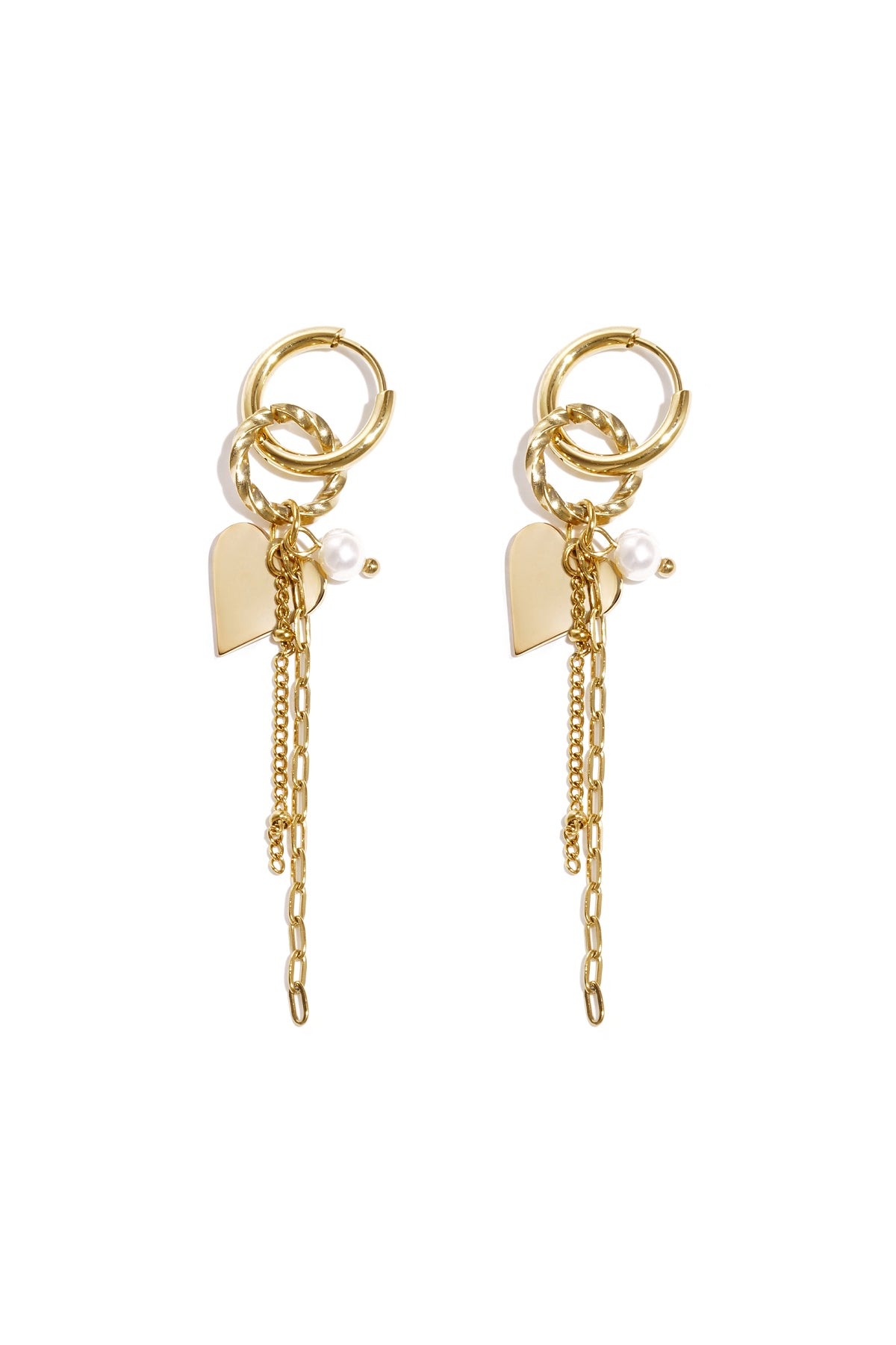 Ohrringe, Halskette, Party – Goldfarbe - Goldfarbefarbe