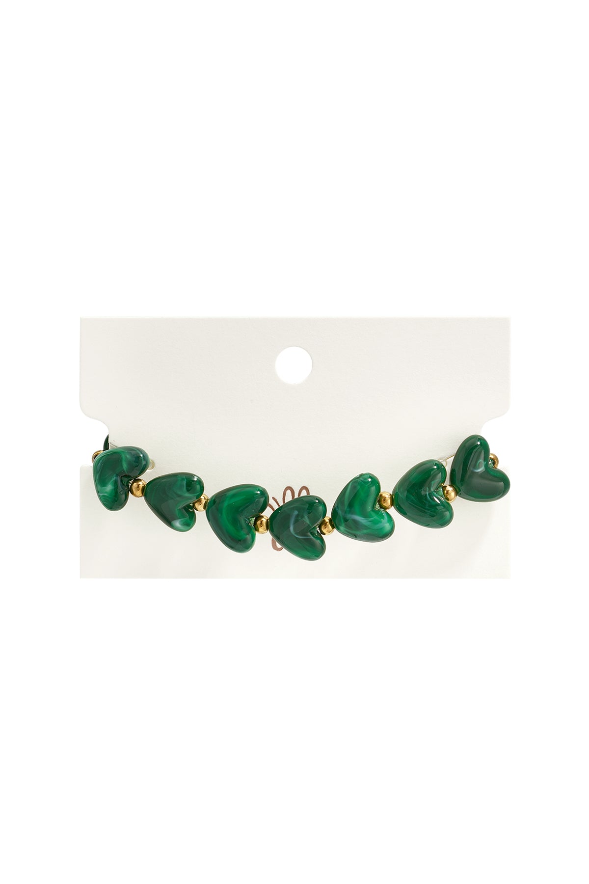 Elastisches Herzperlenarmband