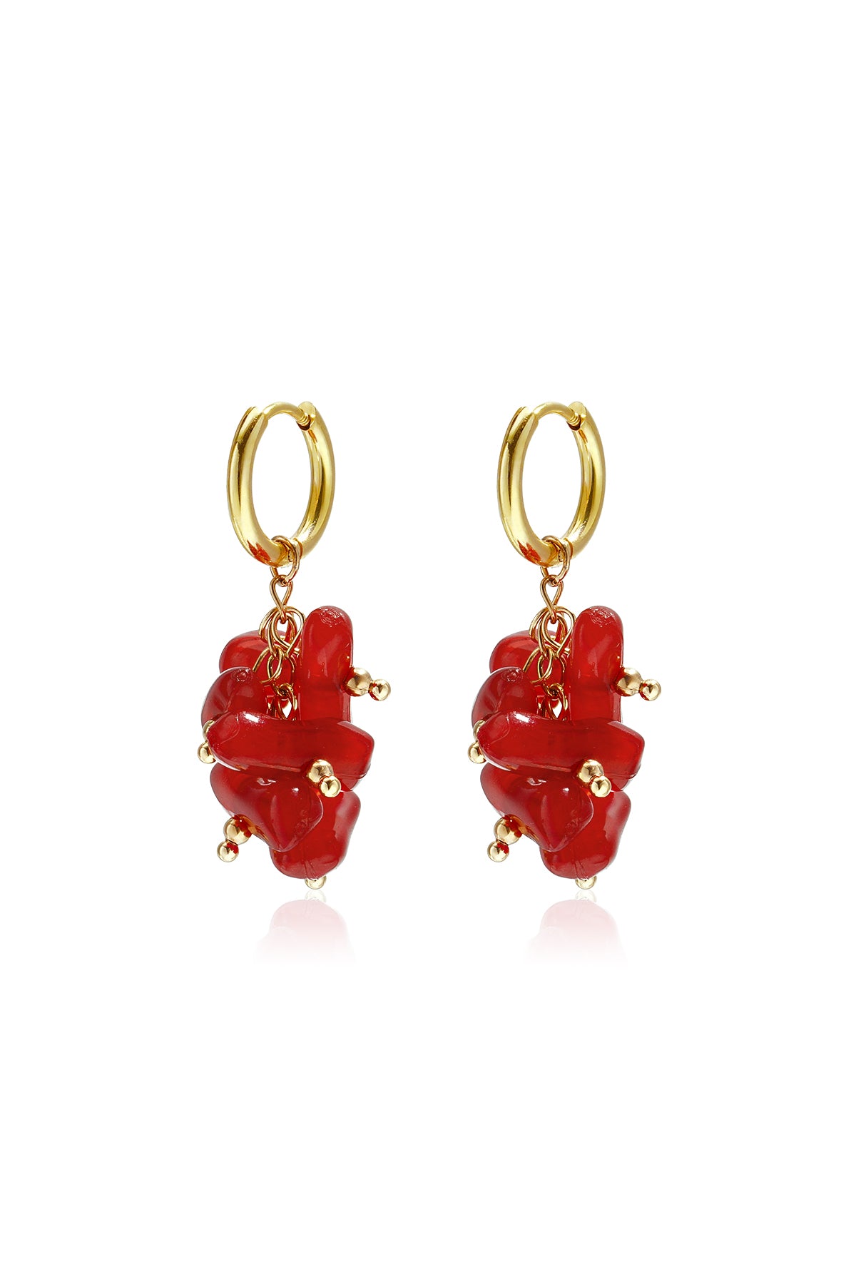 Ohrringe aus Edelstahlperlen, schlichte Alltags-Serie, Damenschmuck