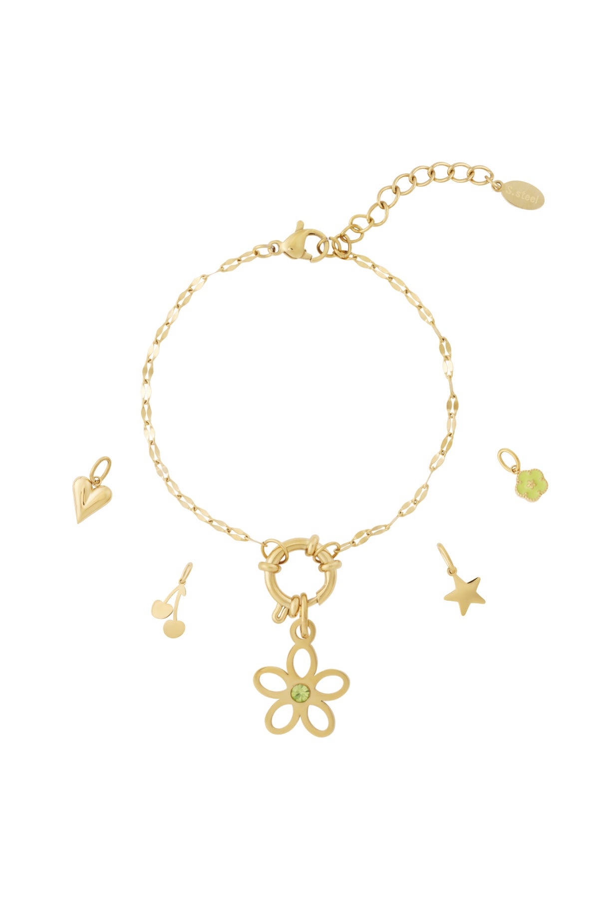 Detailliertes Blumen-DIY-Armband