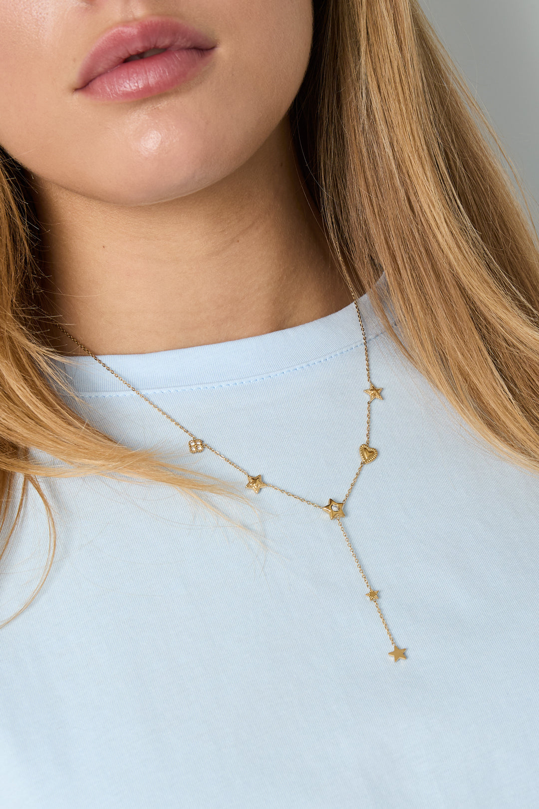 Edelstahl Anhänger Halsketten Stern Casual Täglich Einfache Serie Damen Schmuck