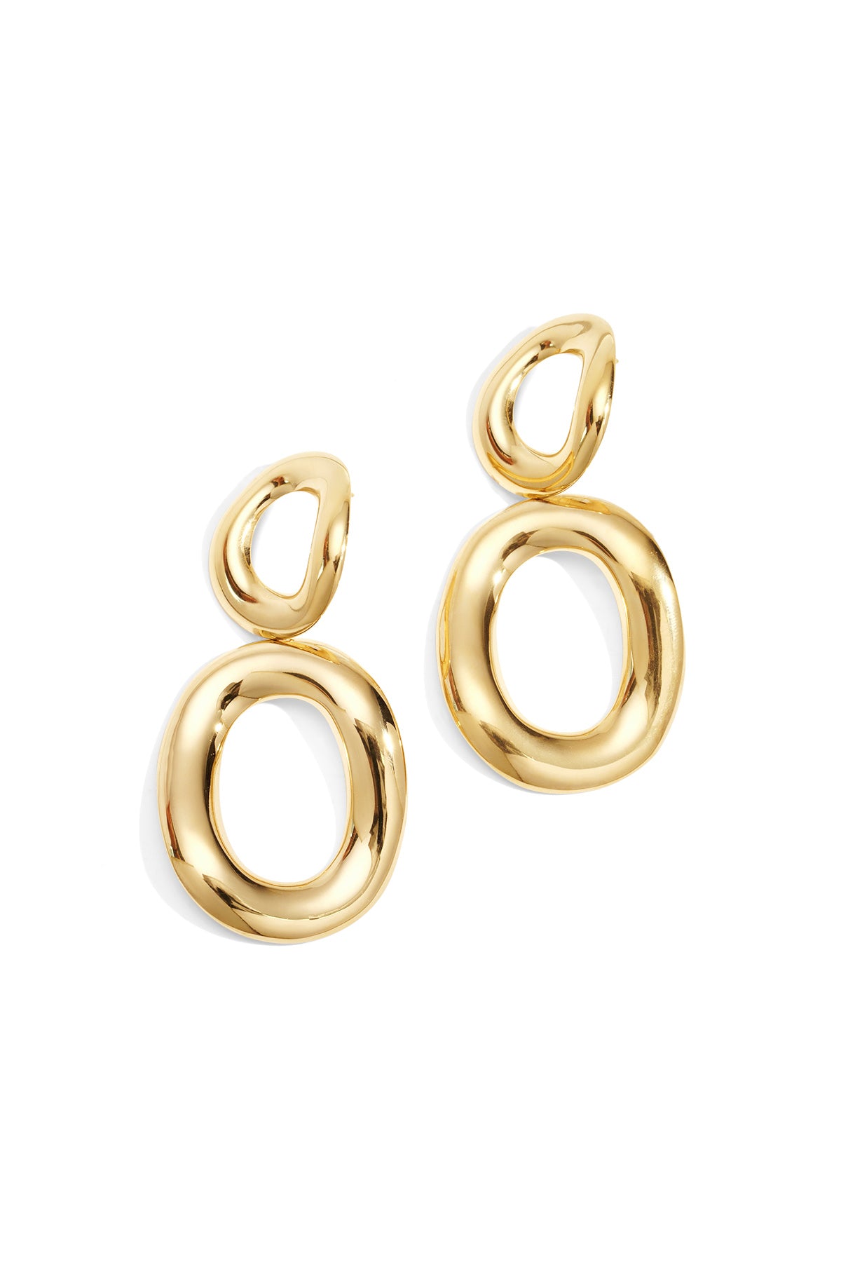 Edelstahl Tropfen Ohrringe Kreis Casual Täglich Einfache Serie frauen schmuck