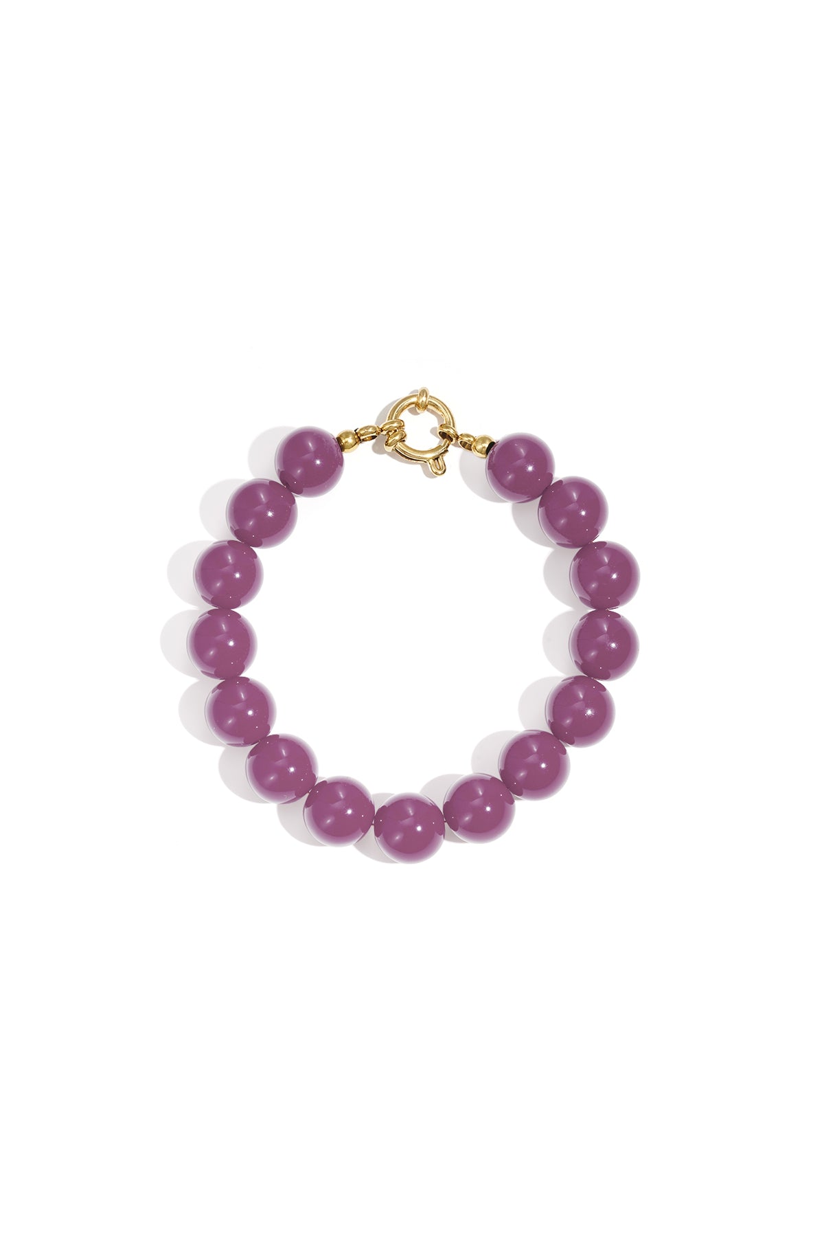 Armband mit mittelgroßen Perlen und Vorderverschluss – 12 mm