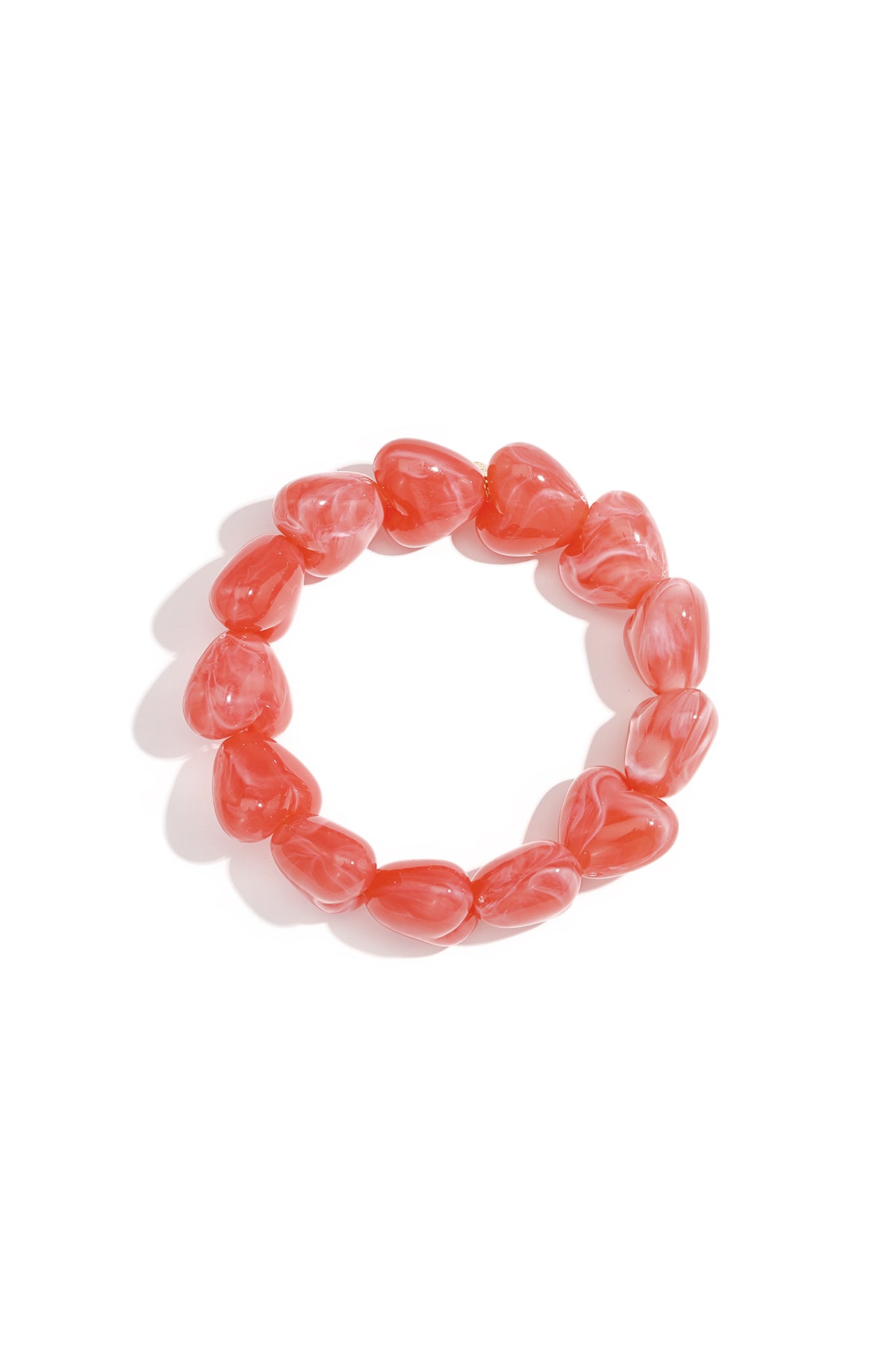 Perlenarmband mit großen Herzperlen