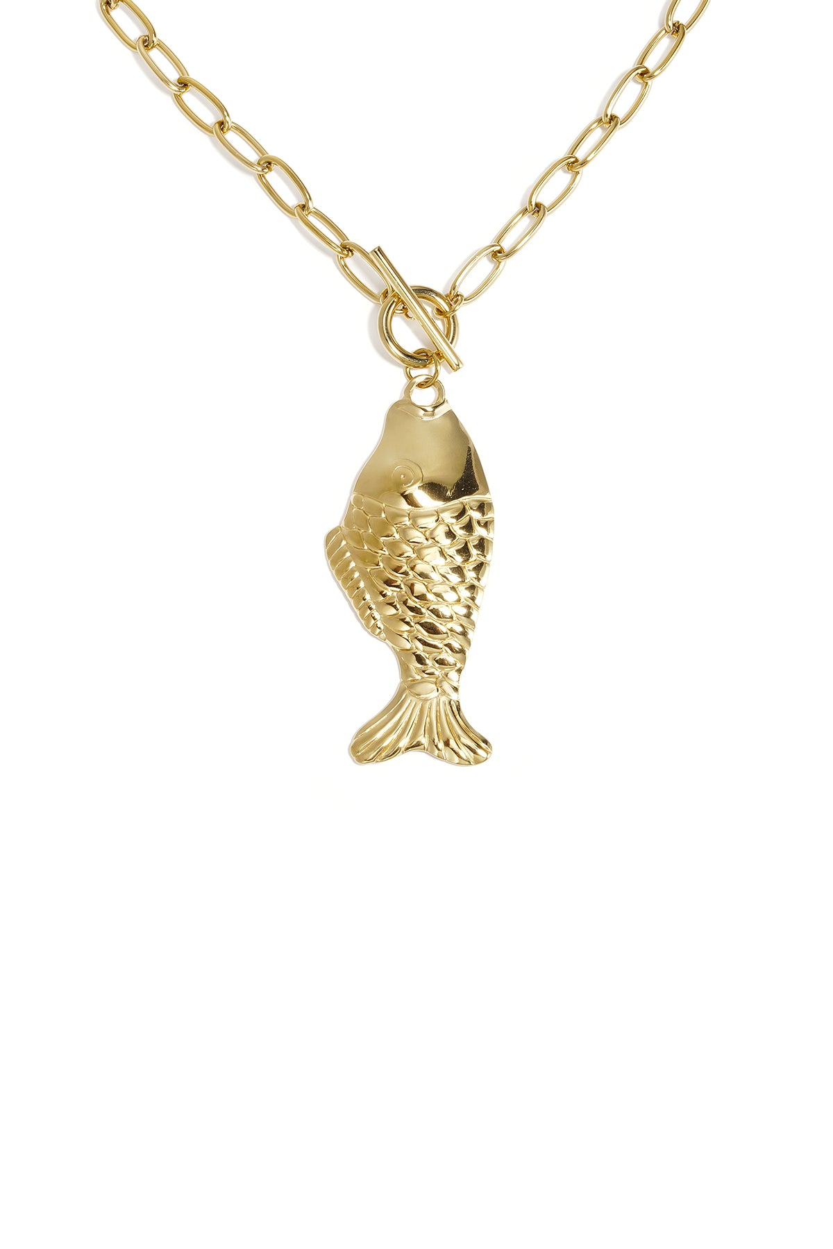 Edelstahl-Anhänger, Fisch-Design, schlichte Alltags-Serie, Damenschmuck