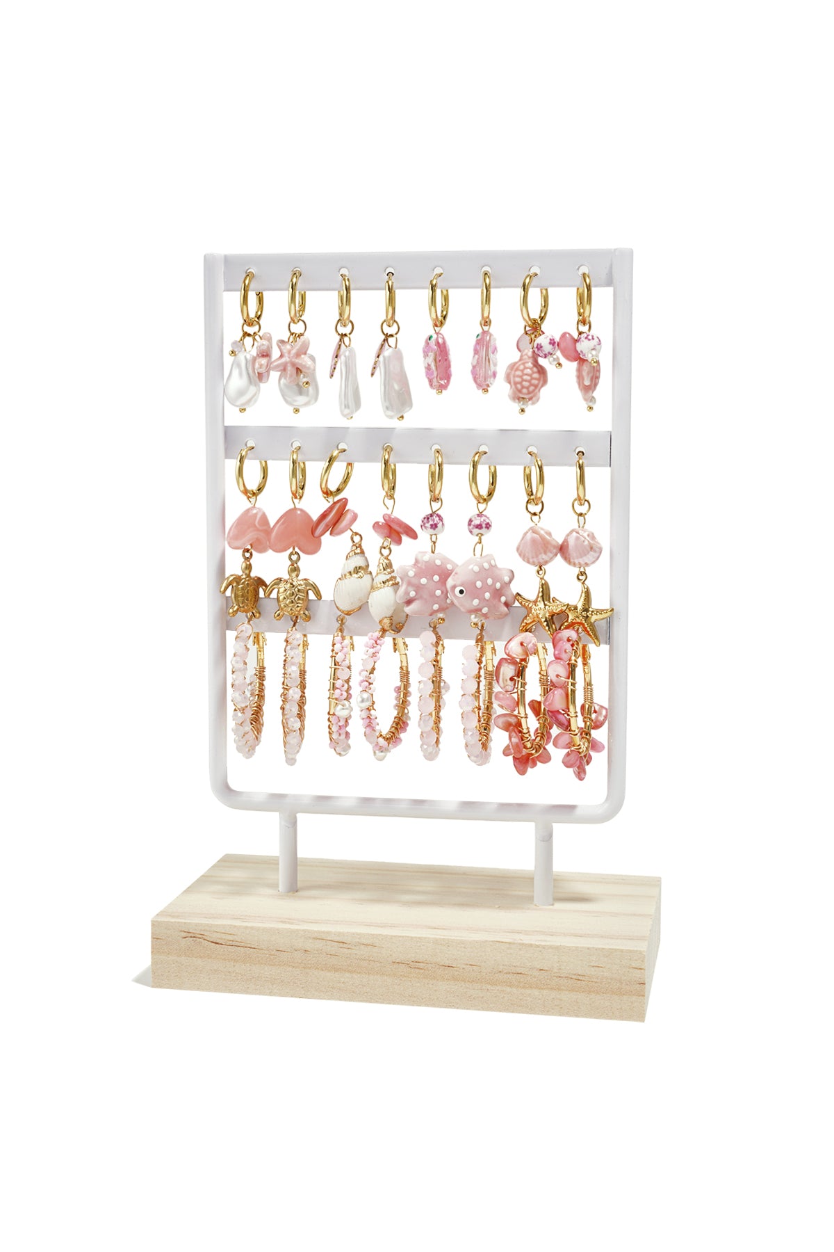 Ohrring-Sets aus Edelstahl, Muschel-Urlaubs-/Strand-Romantik-Serie, Damenschmuck