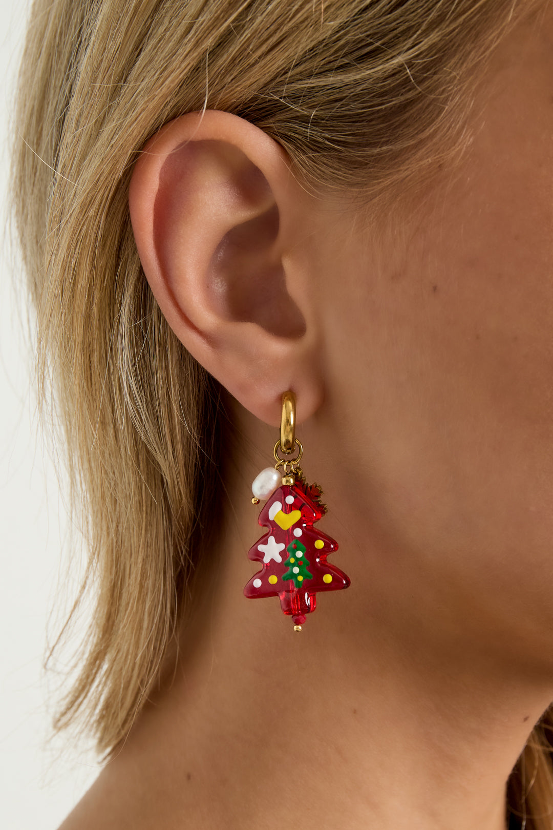 Edelstahl Tropfen Ohrringe pflanze Casual Weihnachten Einfache Serie frauen schmuck