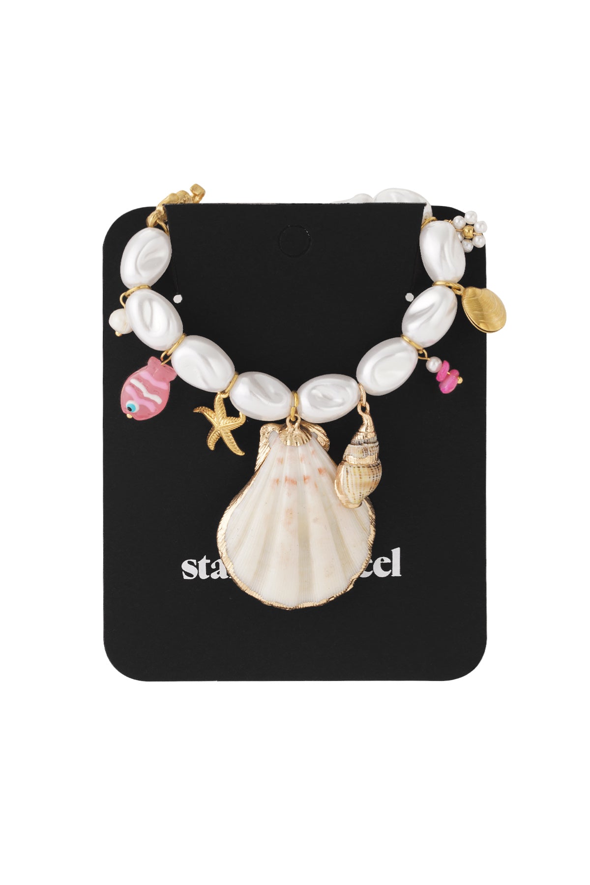 Halskette mit Muschelperlen